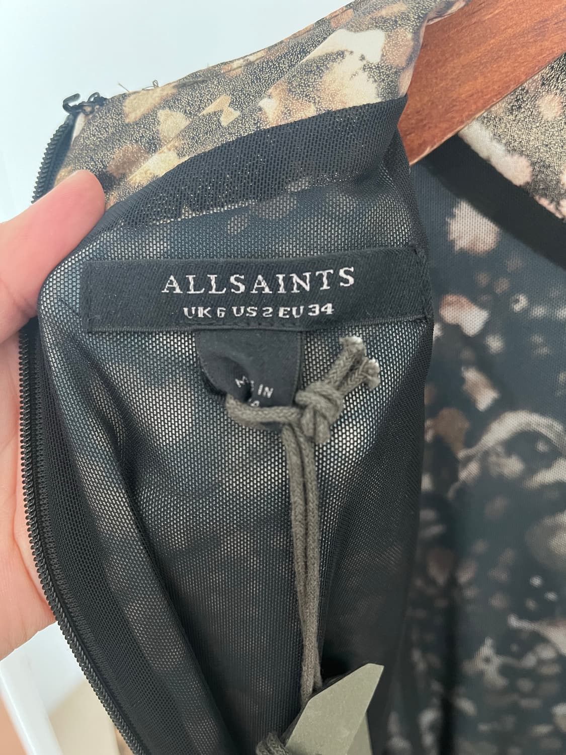 올세인츠 패턴 셔링 롱 슬리브 미니 원피스 상품이미지9