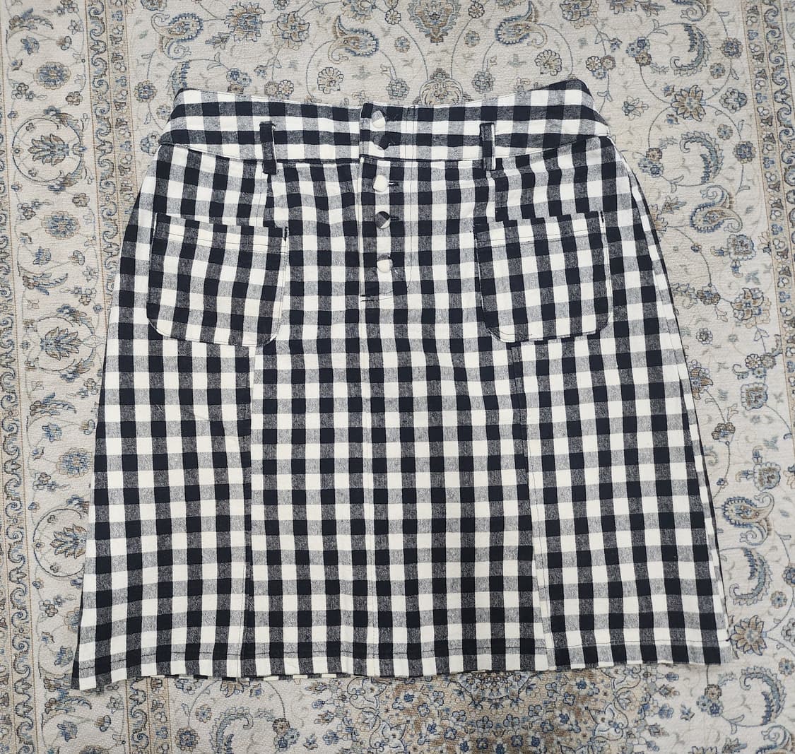 어스뮤직 앤 콜로지 깅엄 체크 스커트 (26-29) 상품이미지1