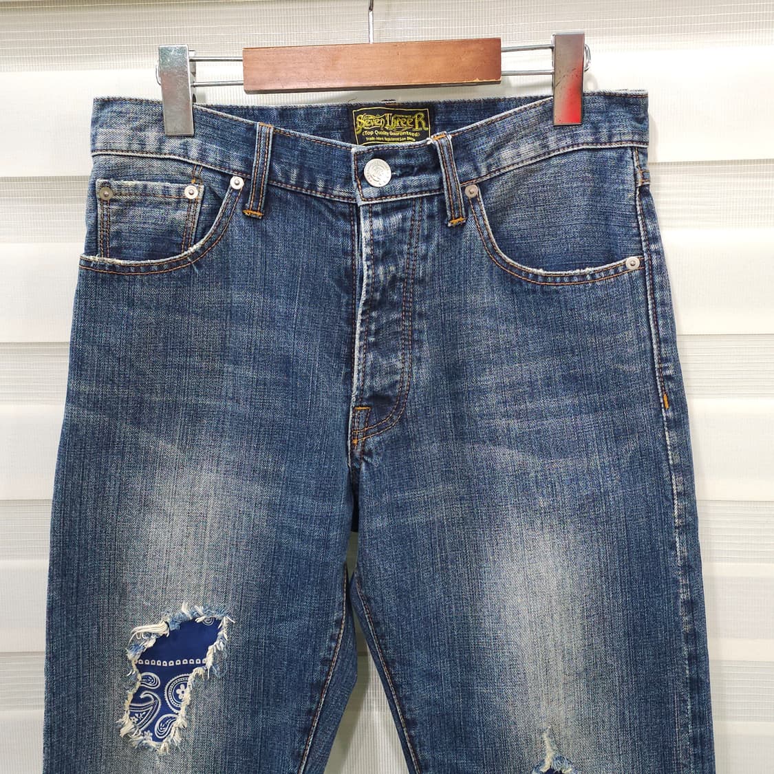 일본 7THREE 빈티지 가공 데님팬츠- S 상품이미지2