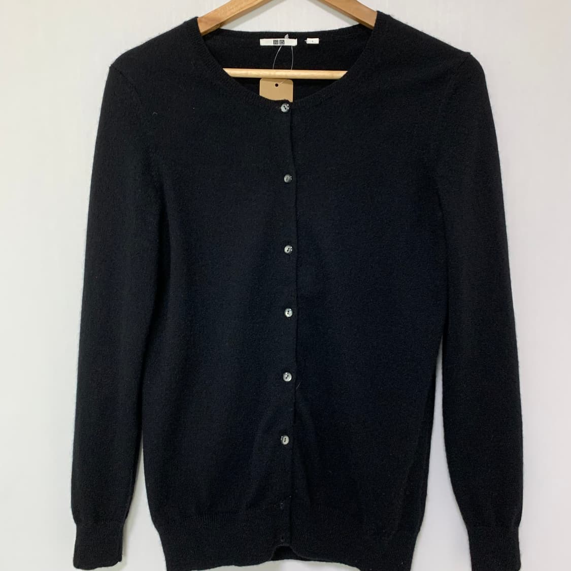 유니클로 블랙 여성 가디건 L 캐시미어 100% 빈티지 상품이미지2