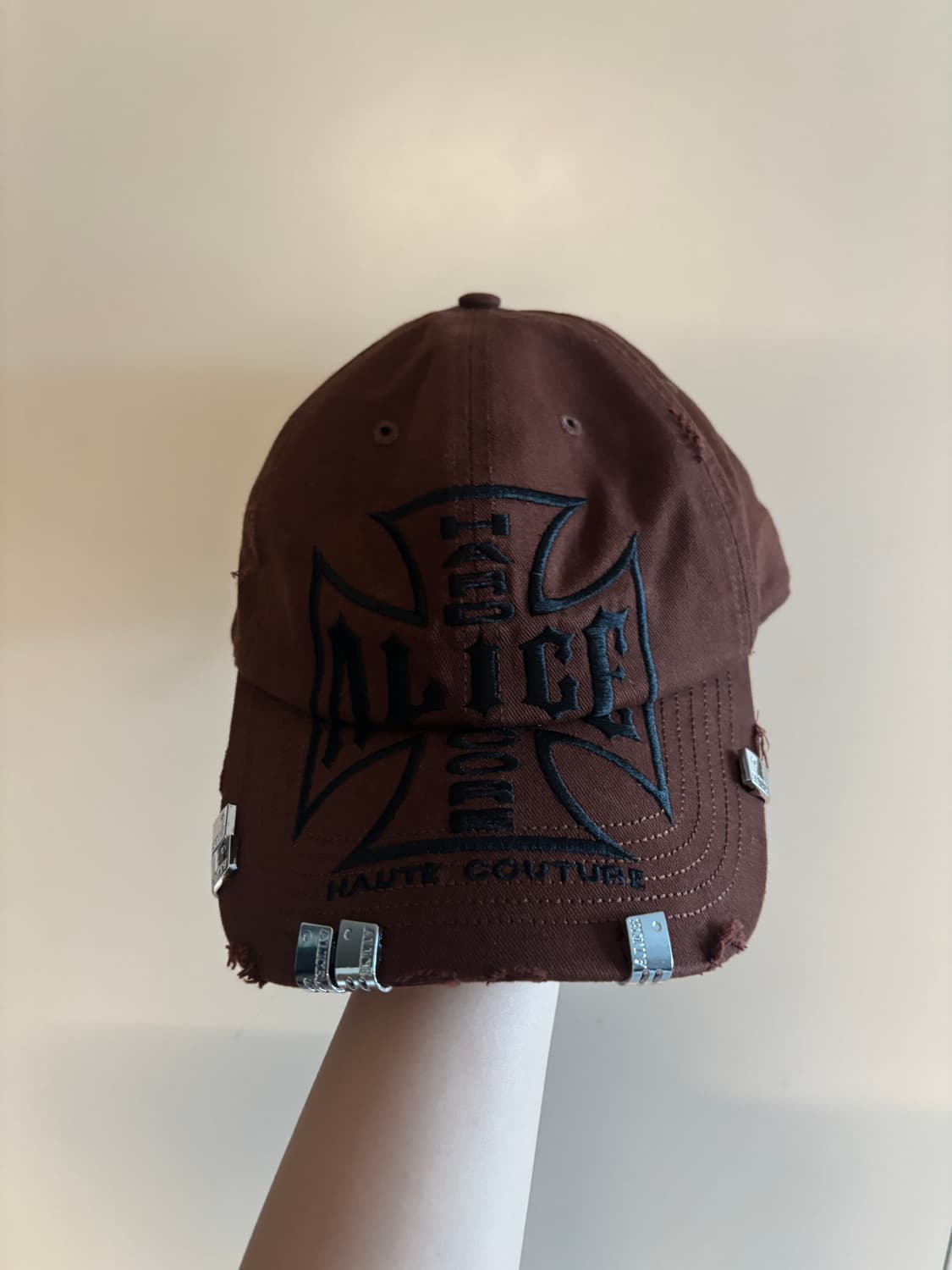 Alice hollywood moto couture cap (brown) 상품이미지4
