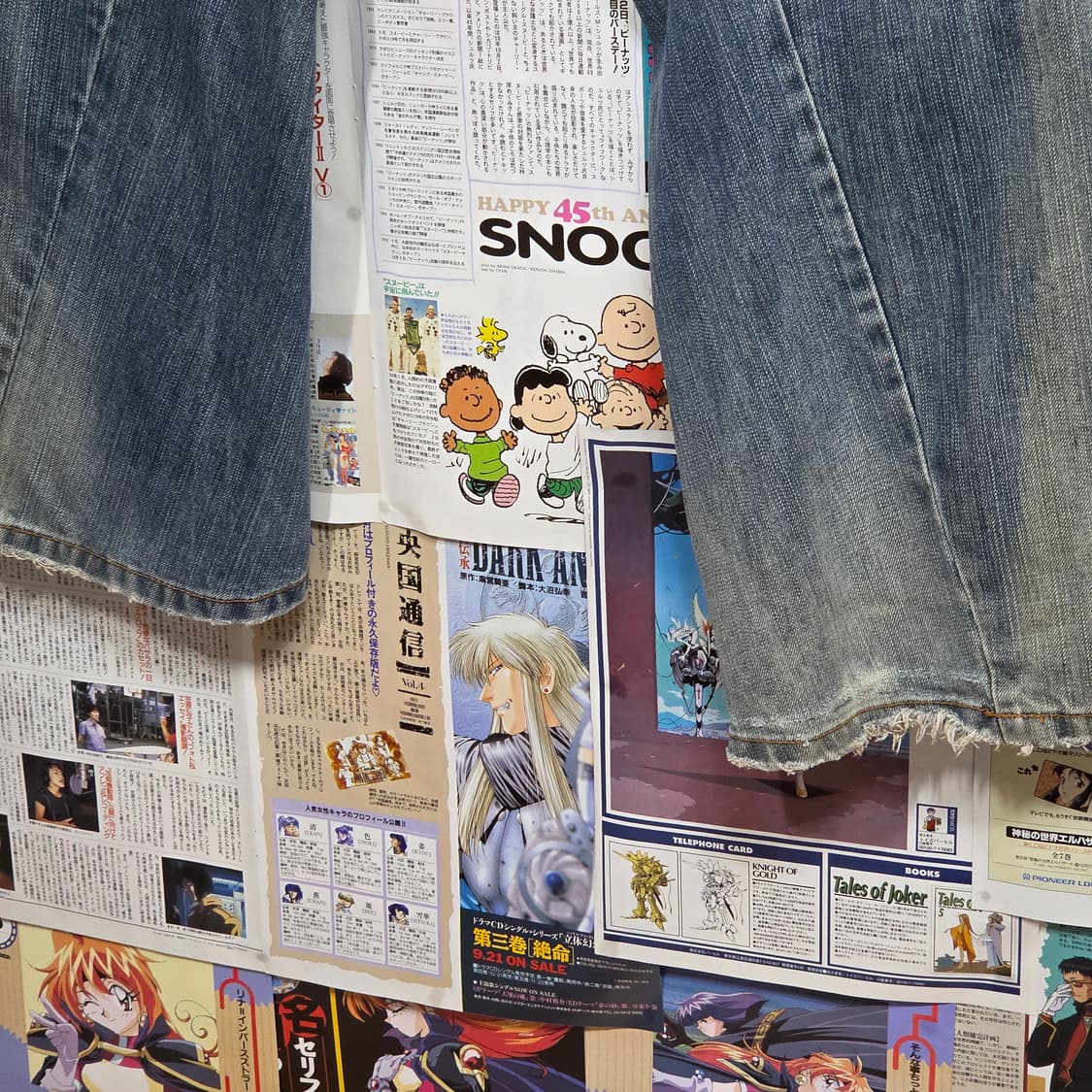 빈티지 Y2K 사이드 포켓 카펜터 와이드 데님 팬츠 상품이미지10