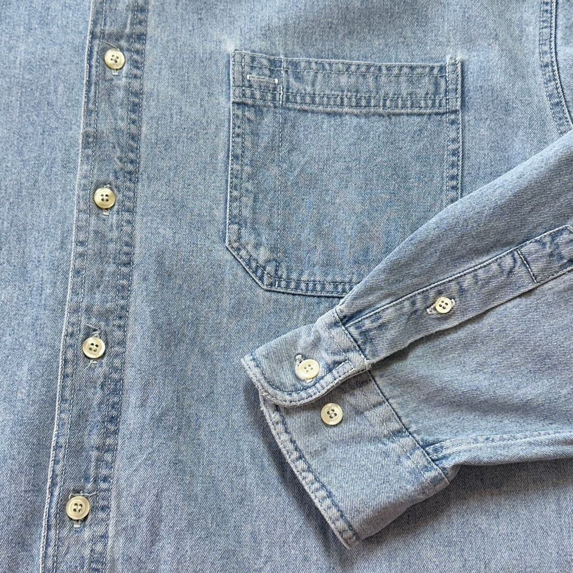 90s 올드 갭 데님 워크 셔츠 XXL 상품이미지4