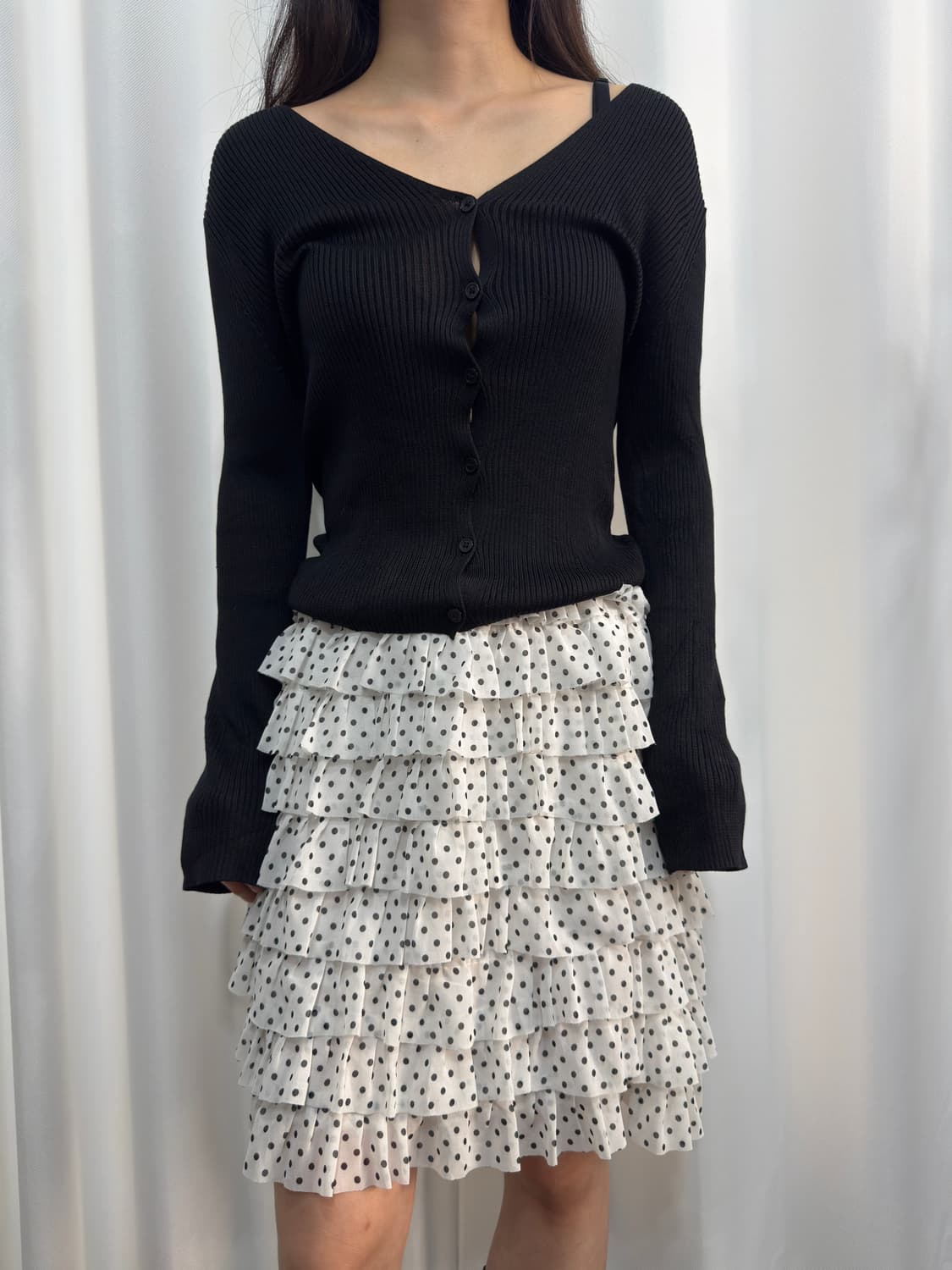dot layered sha skirt 상품이미지3
