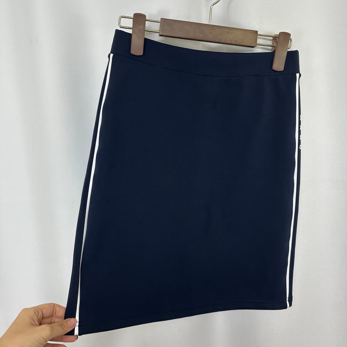   WAAC 왁 여자 밴딩스판 스커트치마 네이비 2 (26-27인치정도) 상품이미지4