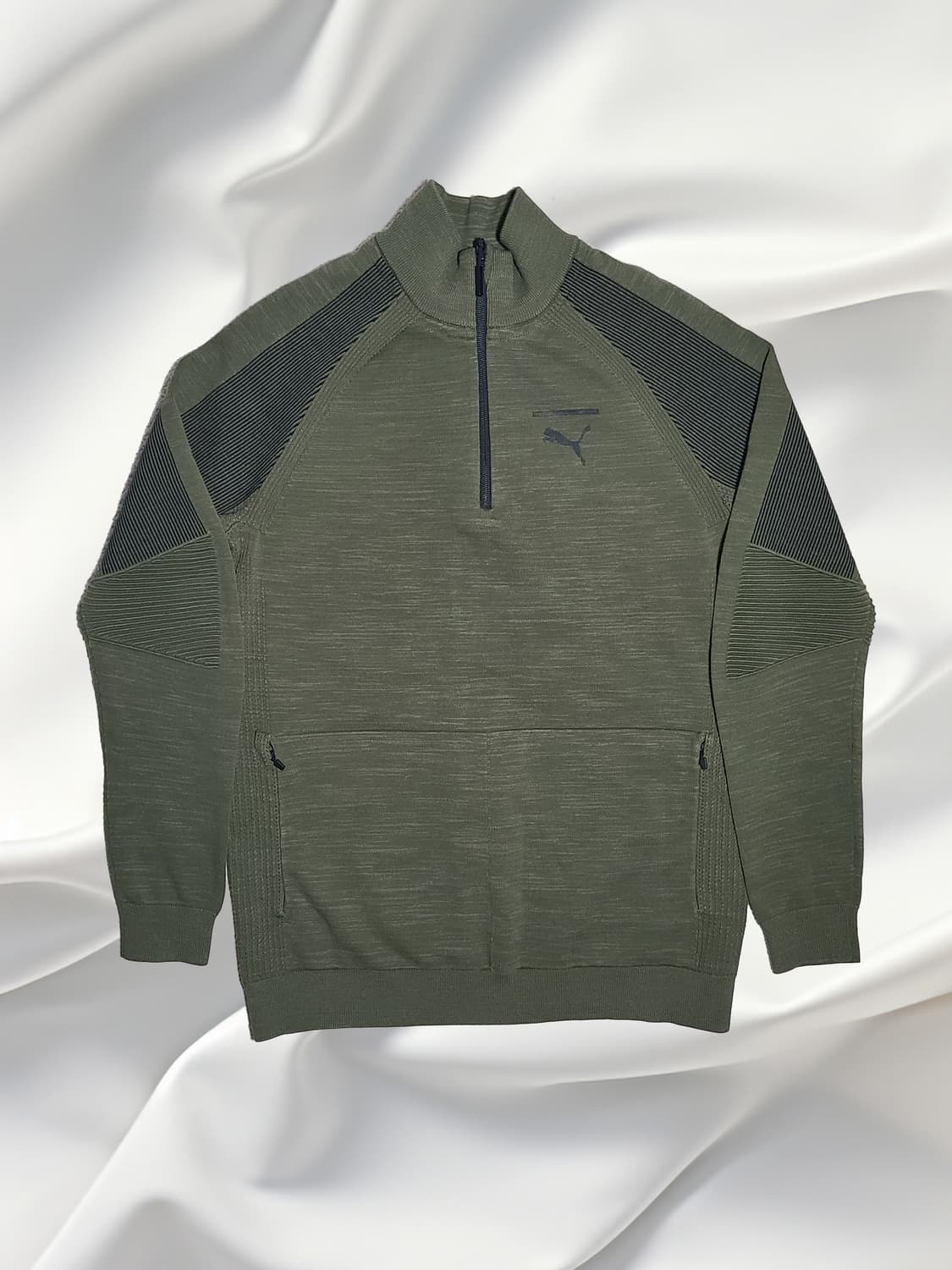 PUMA 카키 하프 집업 스웨터 / 캐주얼 맨투맨 상품이미지1