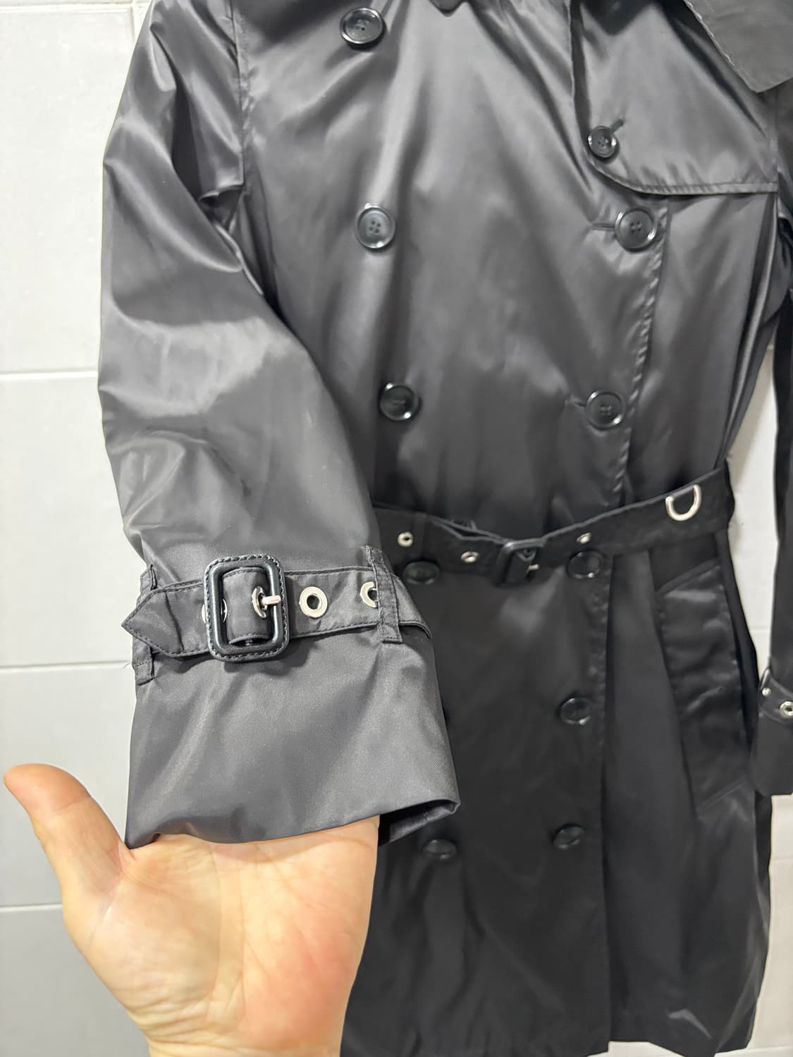 정품)버버리 켄징턴 후드 트렌치 상품이미지5