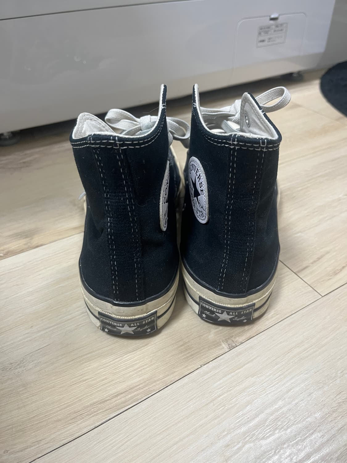 컨버스 척 70 하이 블랙 250 + 고무끈 상품이미지2