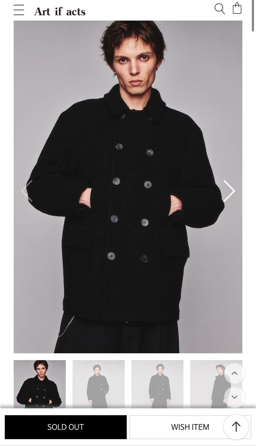 아트이프액츠 피코트 xl 사이즈 구매합니다! 상품이미지1