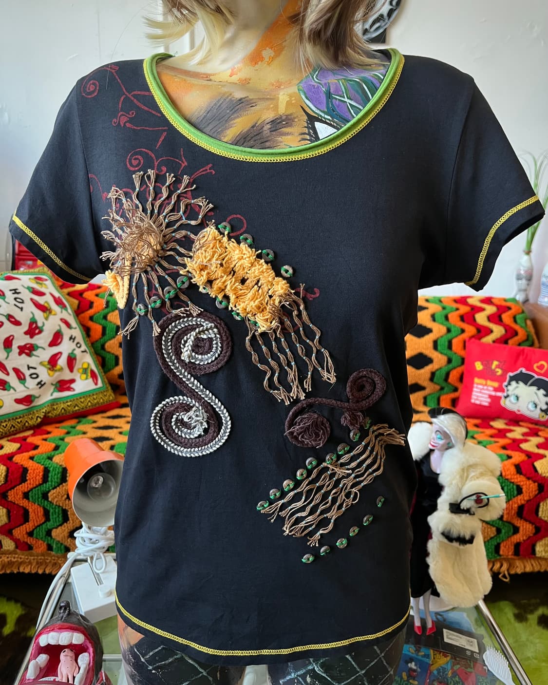 Japanese Vintage 3D Ethnic 1/2 T-Shirt 상품이미지2