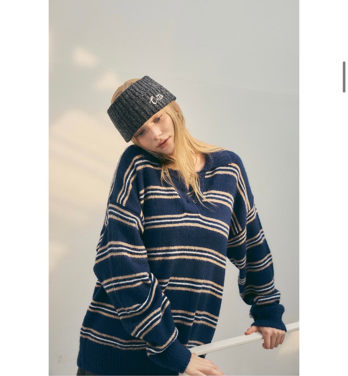 씨타 헤어밴드 [차콜] 상품이미지2