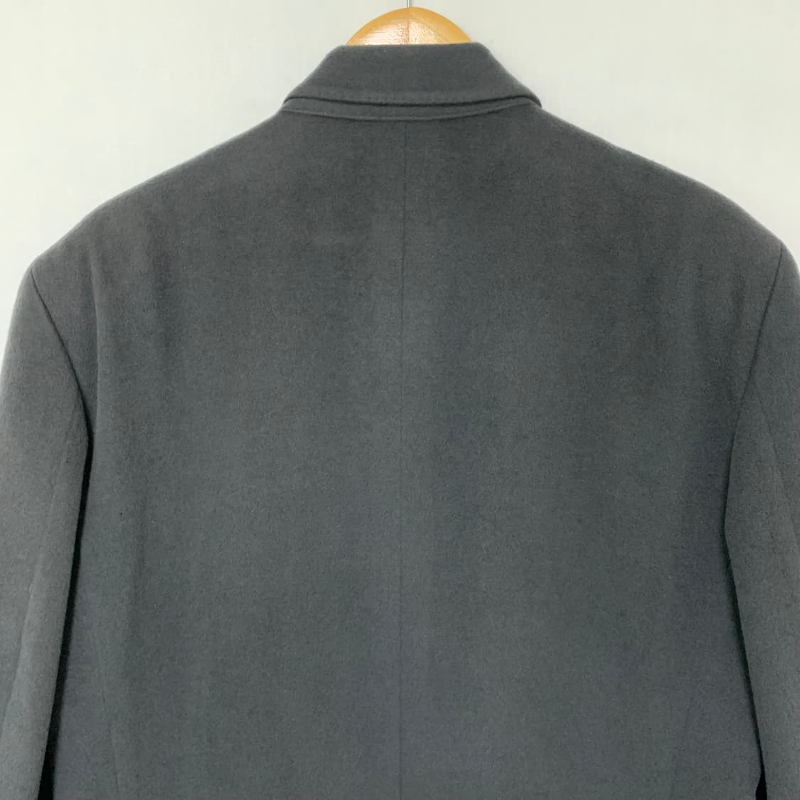 jpn 일본 빈티지 캐시미어 100% 더블 버튼 롱코트 차콜 상품이미지10