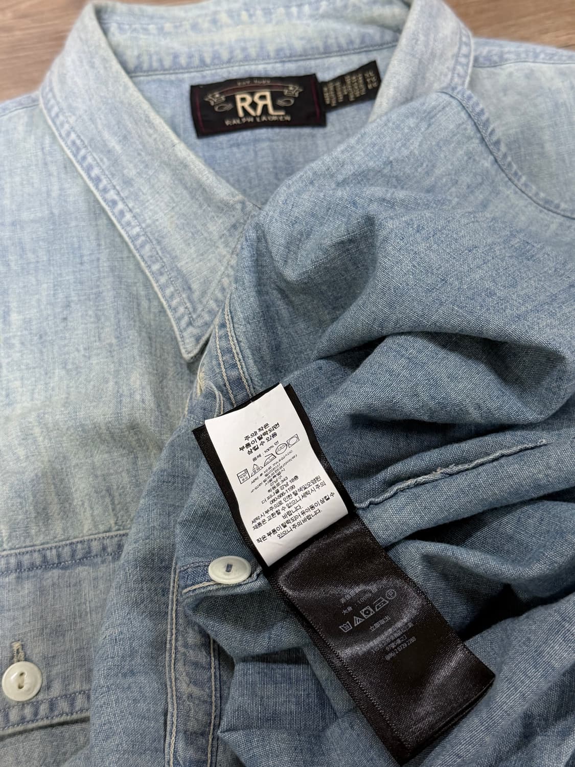 RRL 인디고 샴브레이 워크셔츠 XL 상품이미지5