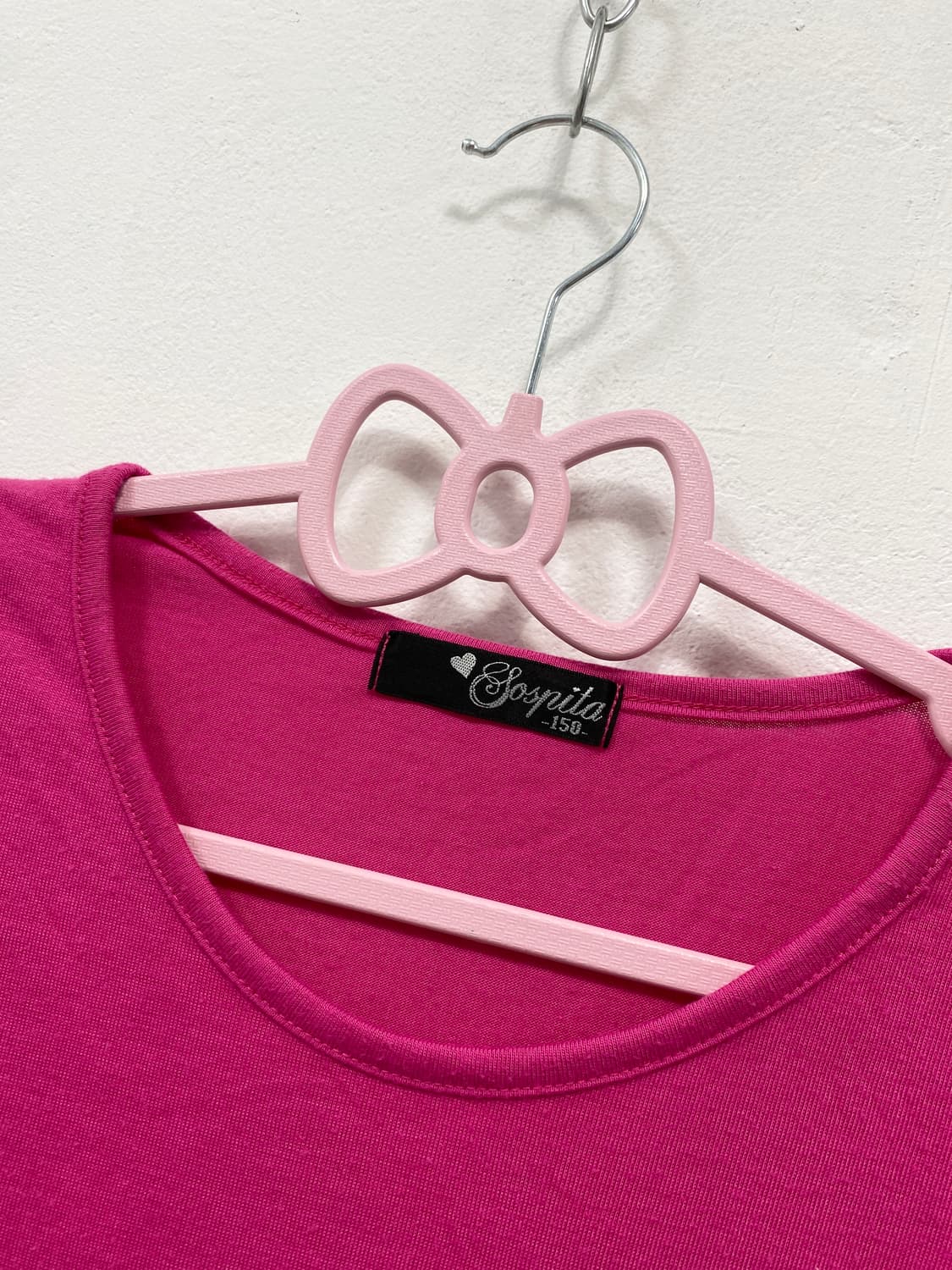 [SOSPITO] 갸루 도트 리본 핑크 롱슬리브 상품이미지7