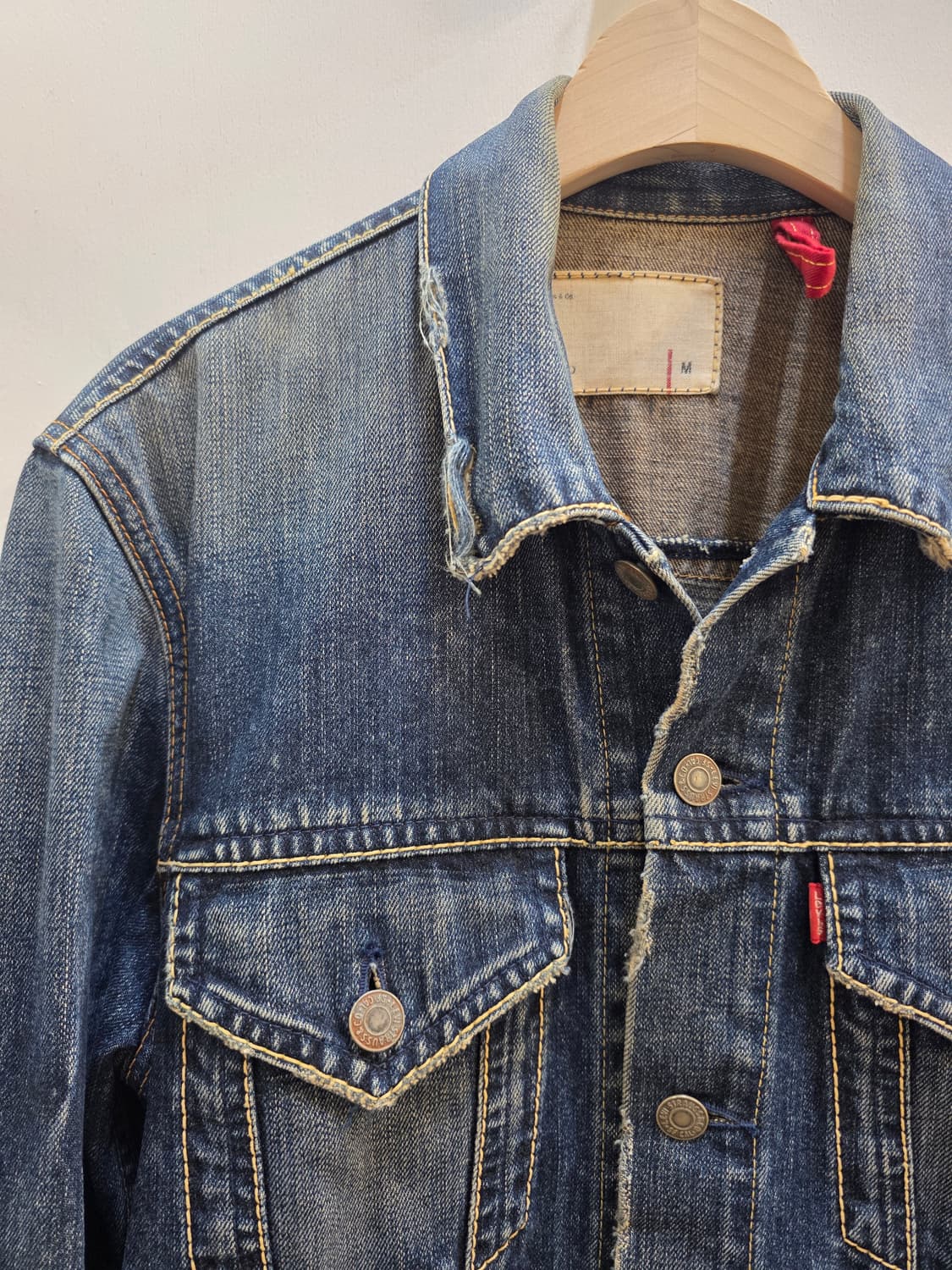 재팬 리바이스 레드룹 새들스티치 M 상품이미지1