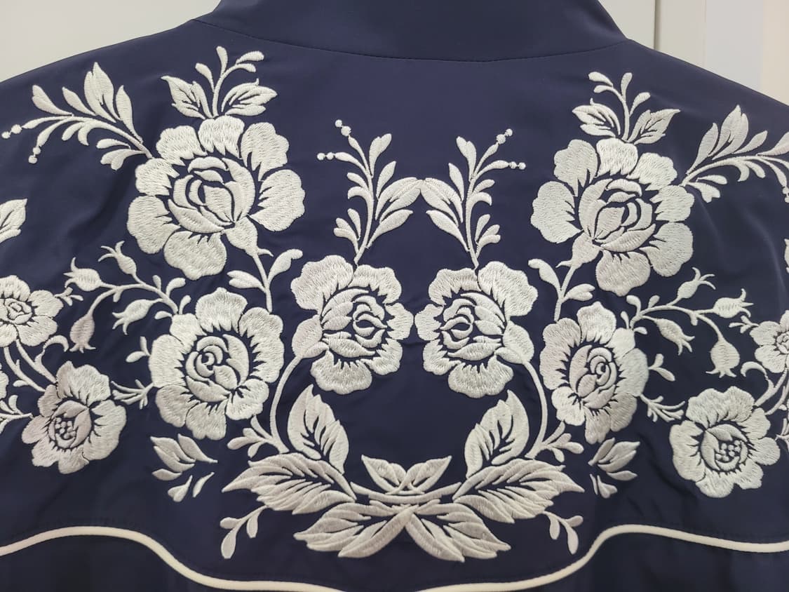 프롬아를 플라워 자수 80S 트랙자켓 남성용 L사이즈 상품이미지8