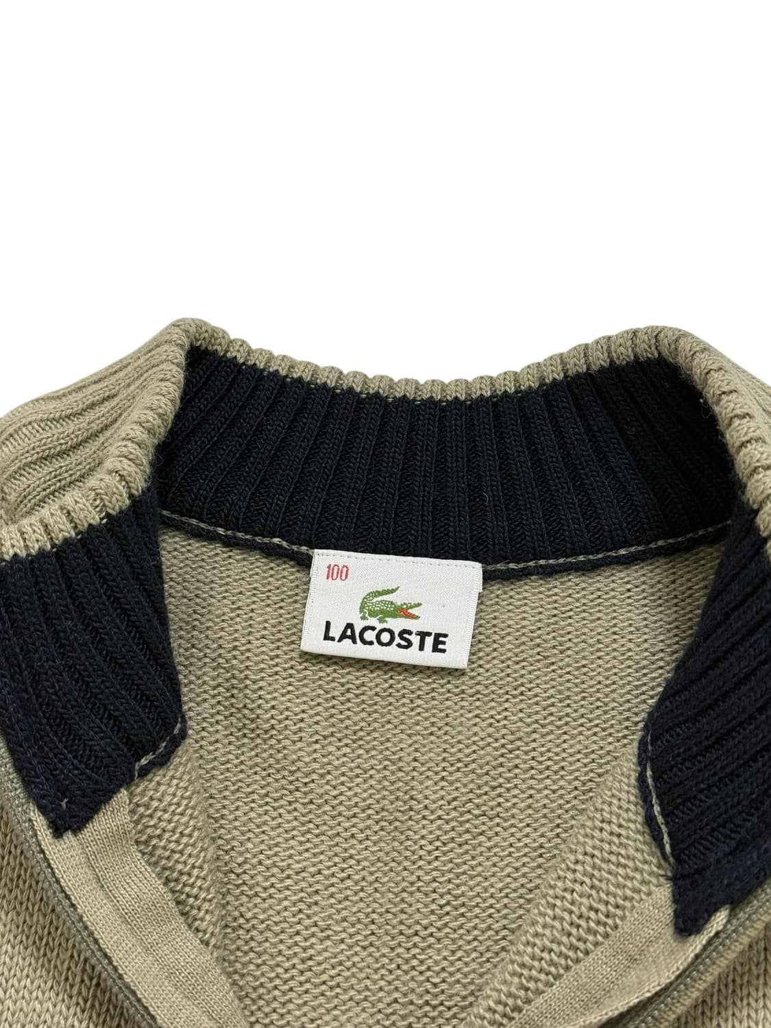 라코스테 카키 네이비 니트 반집업 상품이미지8