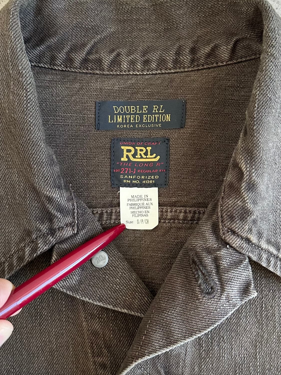 RRL 더블알엘 Lot271 코리아 익스클루시브 브라운 S 상품이미지4