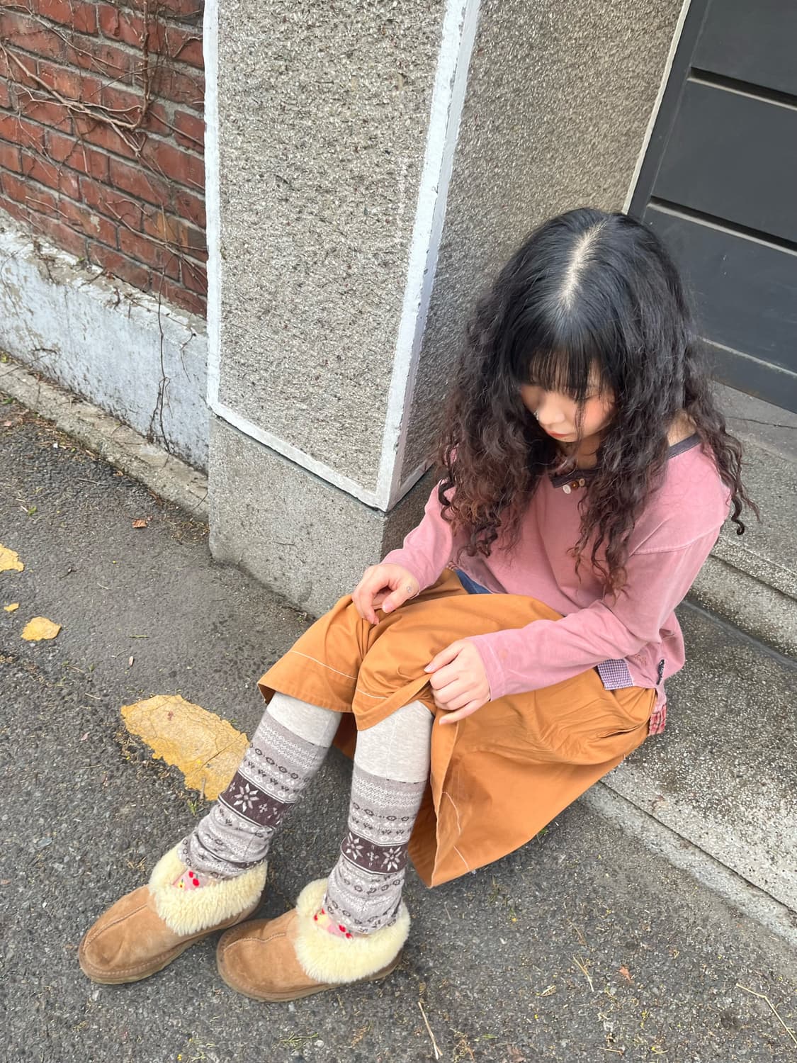 눈꽃 패턴 레그워머 레깅스 상품이미지3