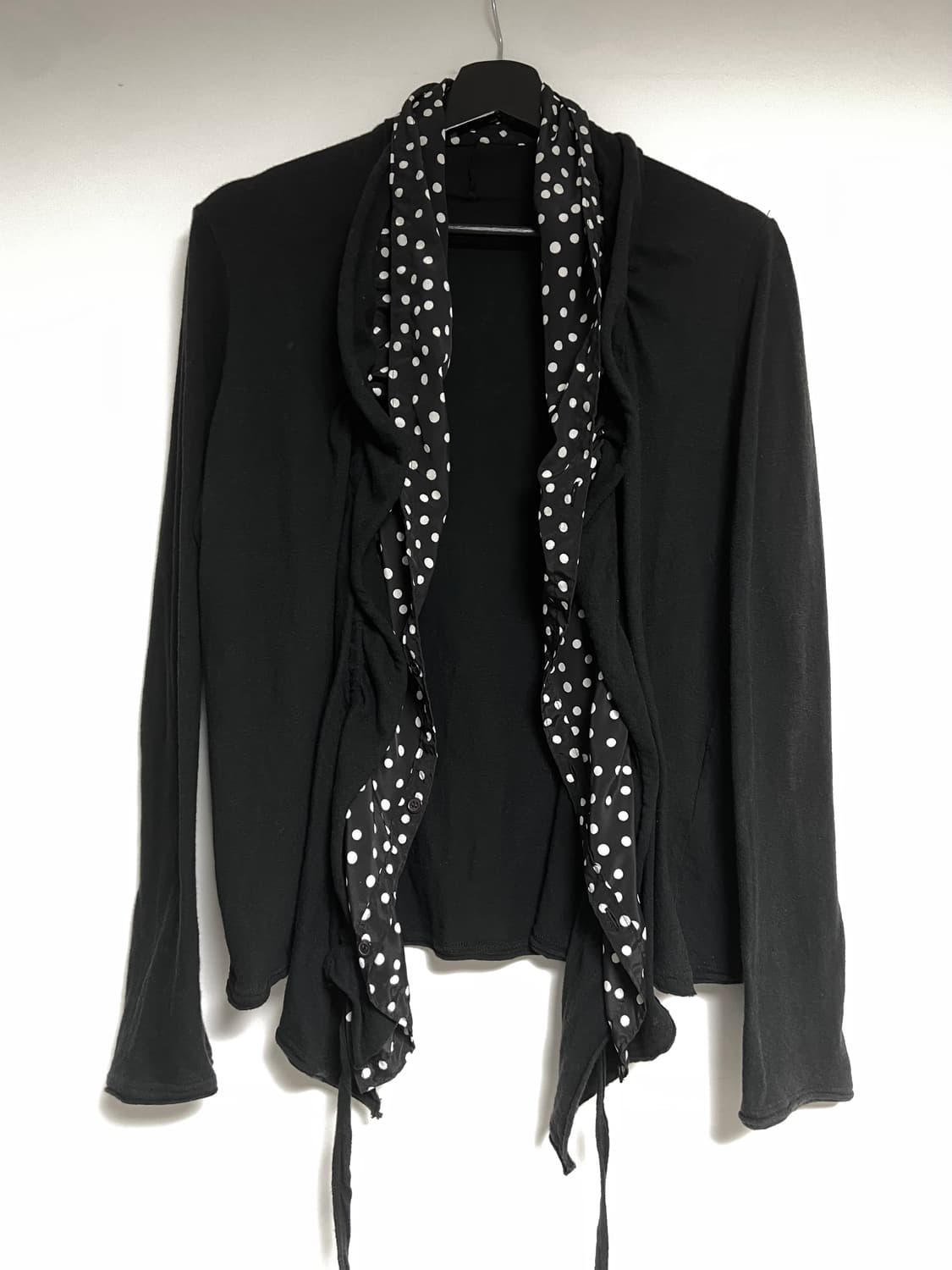 요지야마모토 Y’s 도트 스카프 레이어드 가디건 상품이미지6