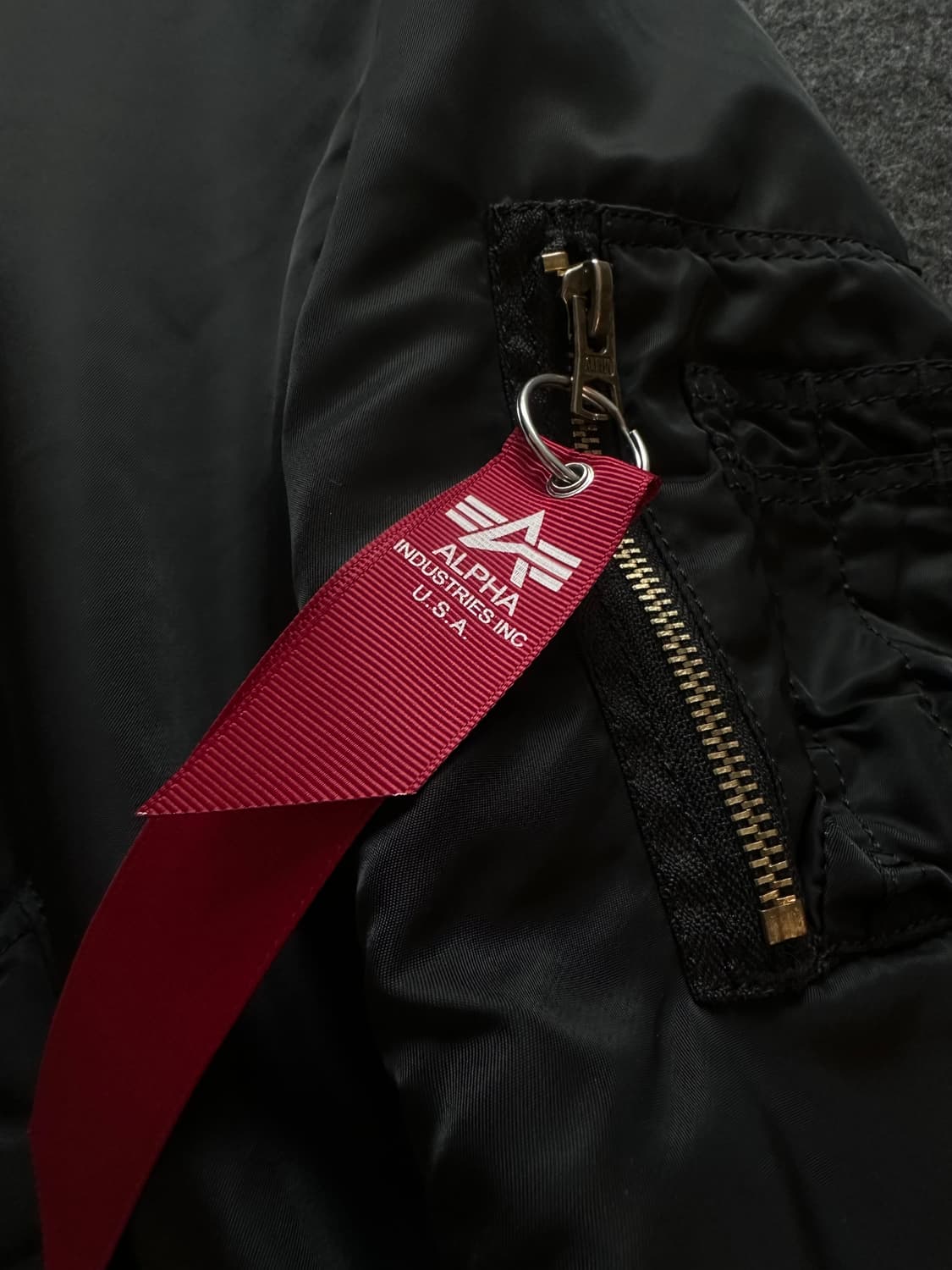 알파인더스트리 ma-1 마원 항공점퍼 블랙 상품이미지3