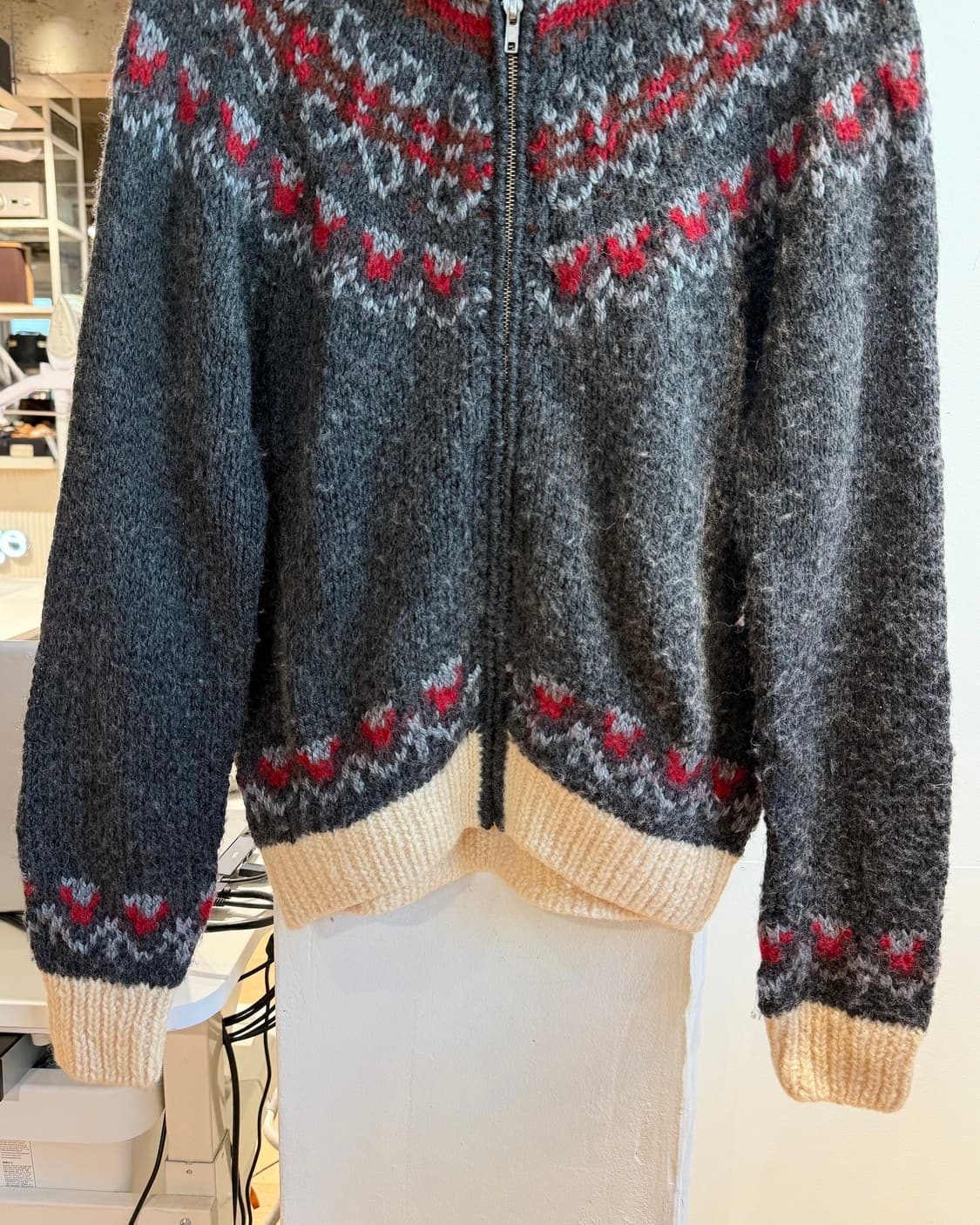 피오니 그레이 윈터 자카드 울 자켓  상품이미지6