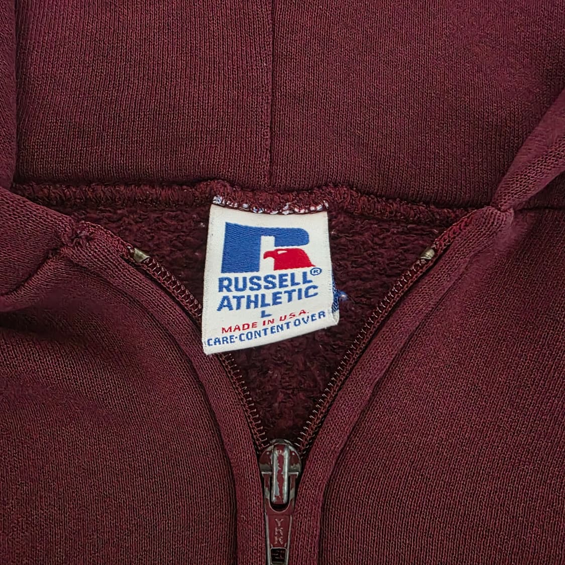 [L] 90s 빈티지 러셀 애슬레틱 후드집업 퍼플/버건디/레드 상품이미지6