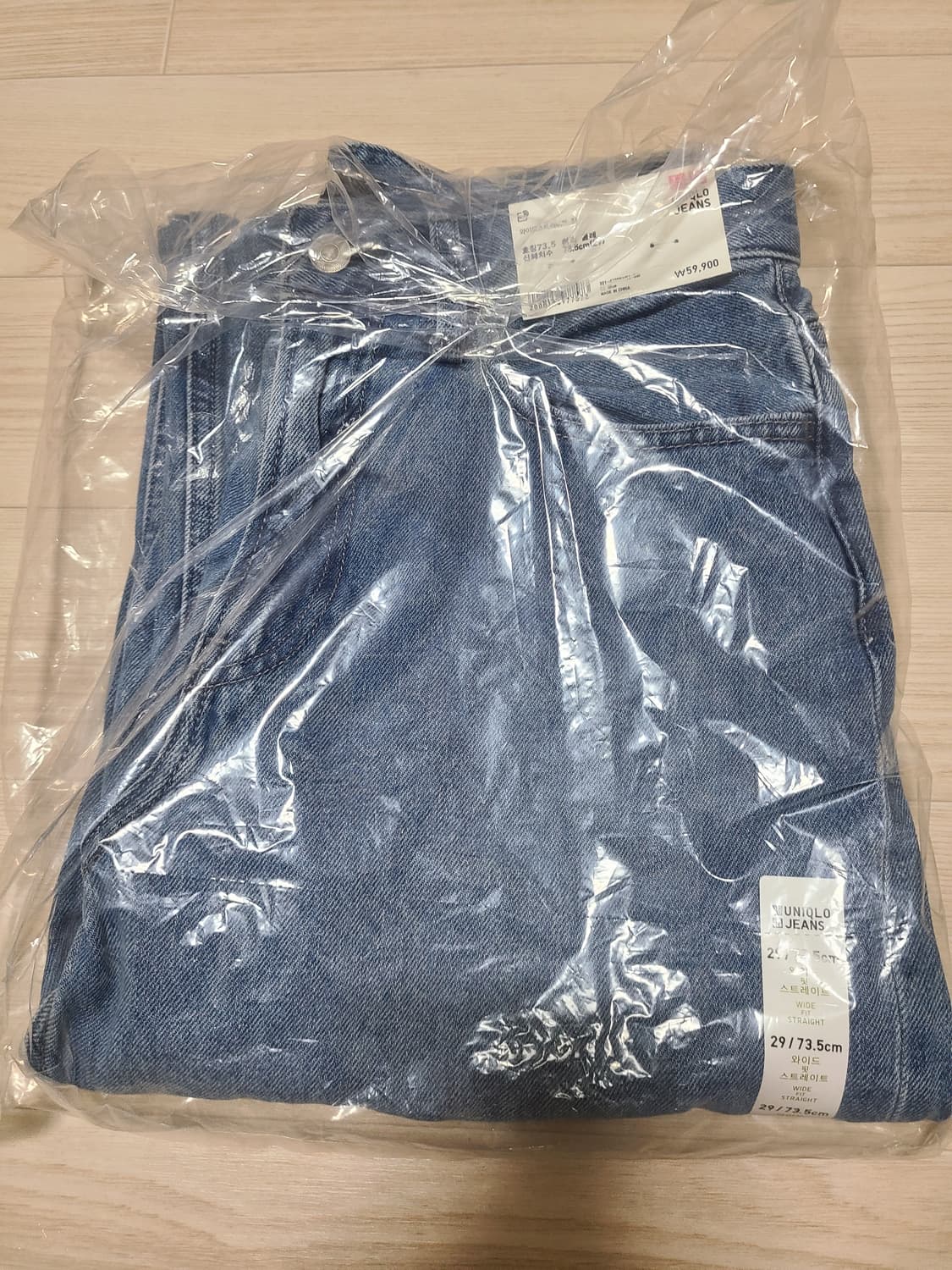 유니클로 와이드스트레이트진 (29사이즈, 64블루) 상품이미지1