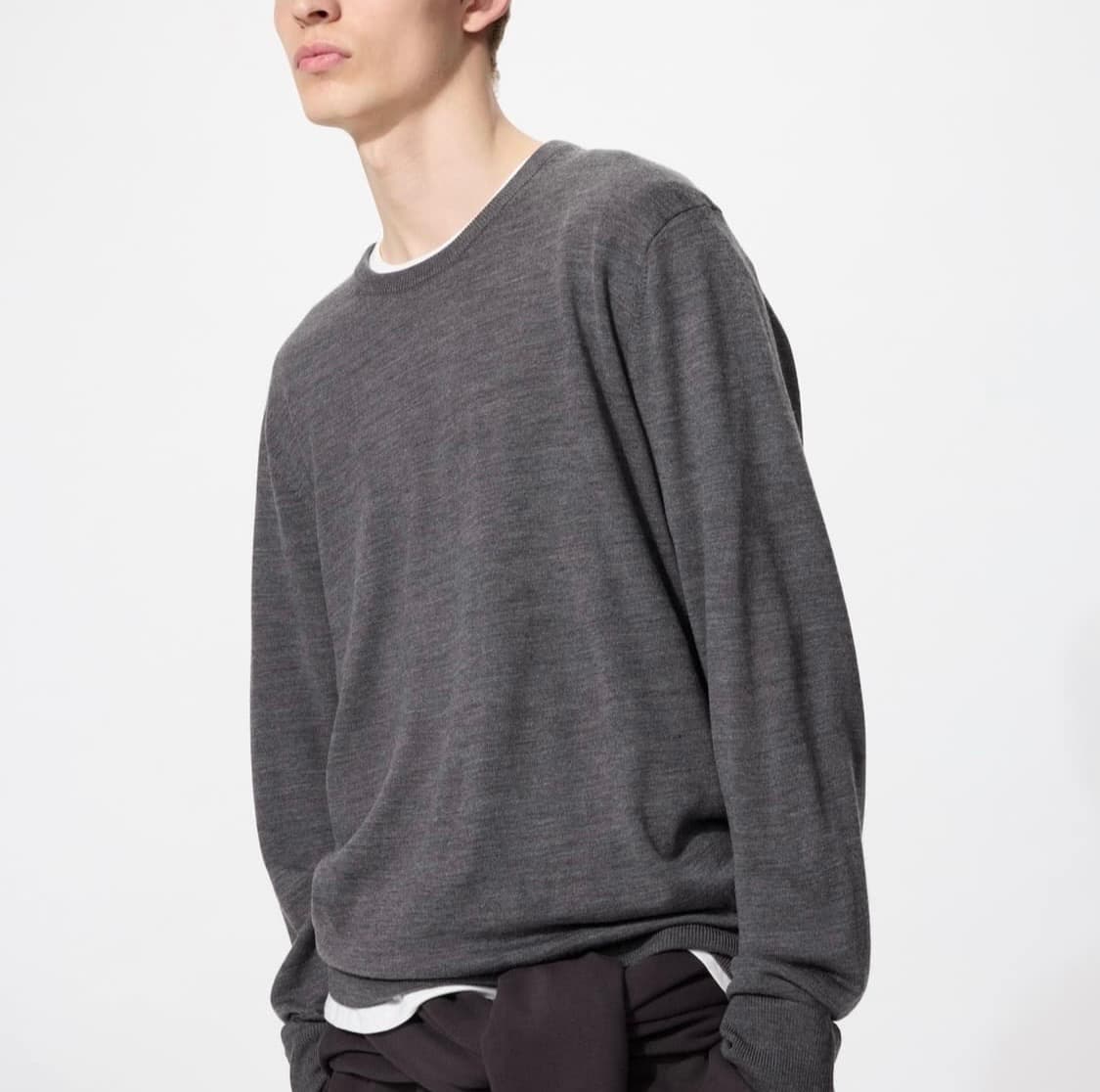 [M] 유니클로 메리노울 크루넥 스웨터 상품이미지1