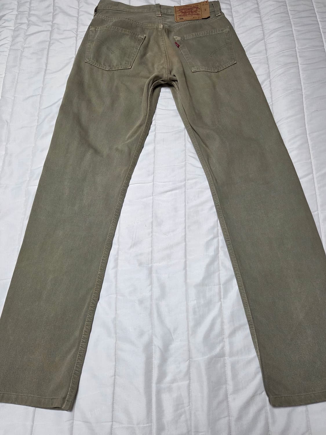 [28]90s 리바이스 501 데님팬츠 made in usa 올리브 상품이미지6