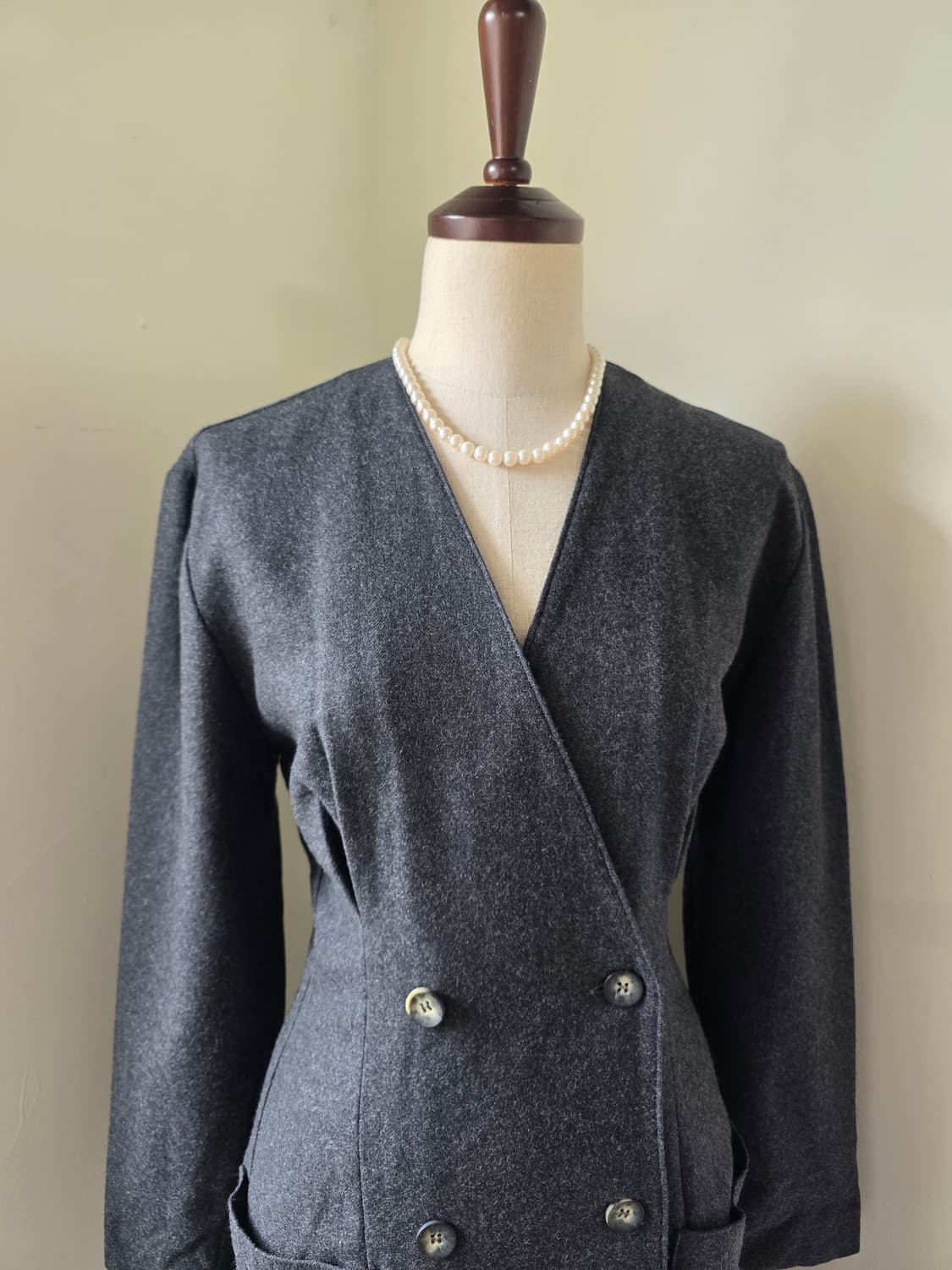 이태리 울100 더블 원피스 상품이미지2