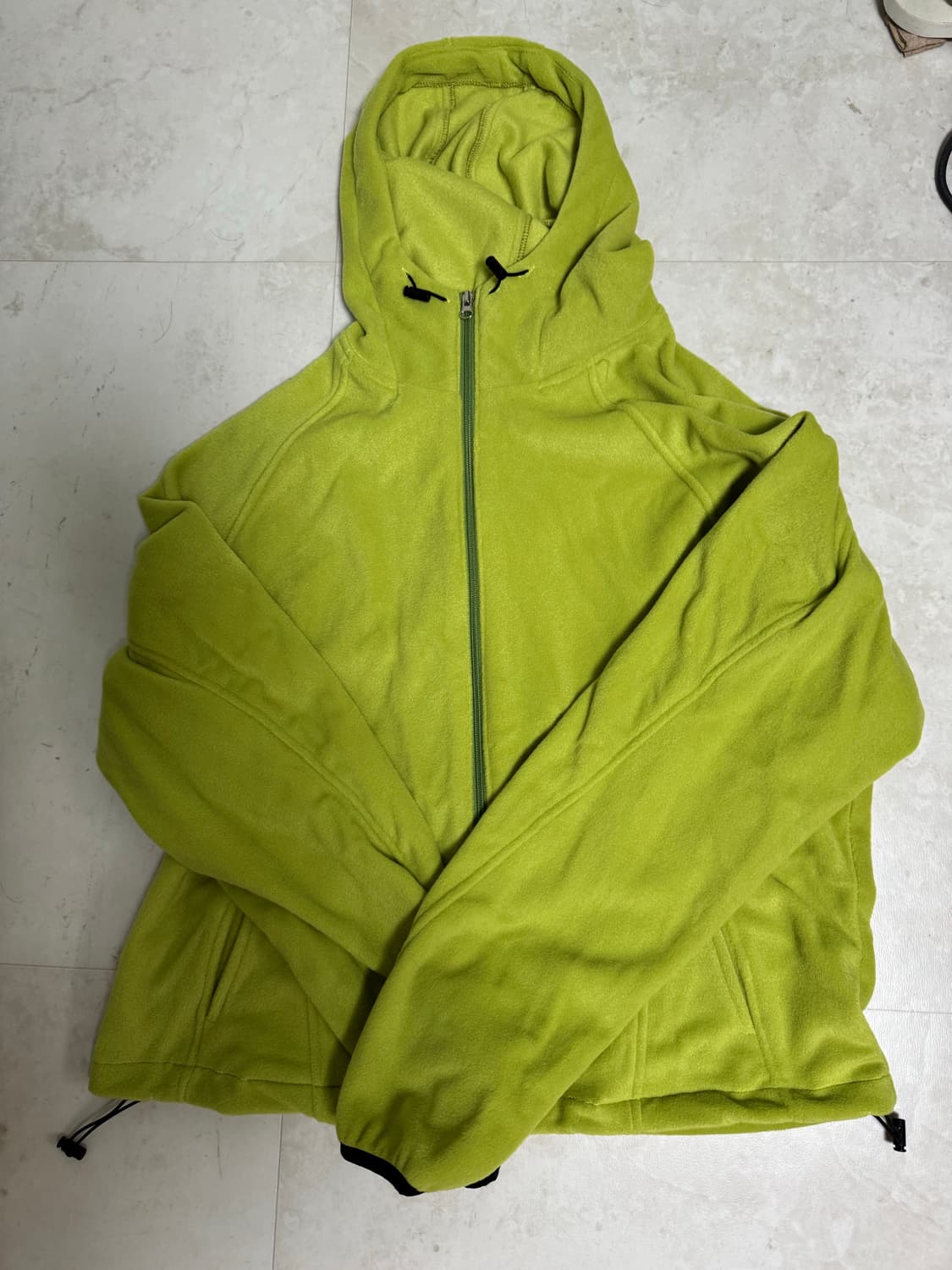 왓츠더유즈 올리브 후리스 후드집업 상품이미지3