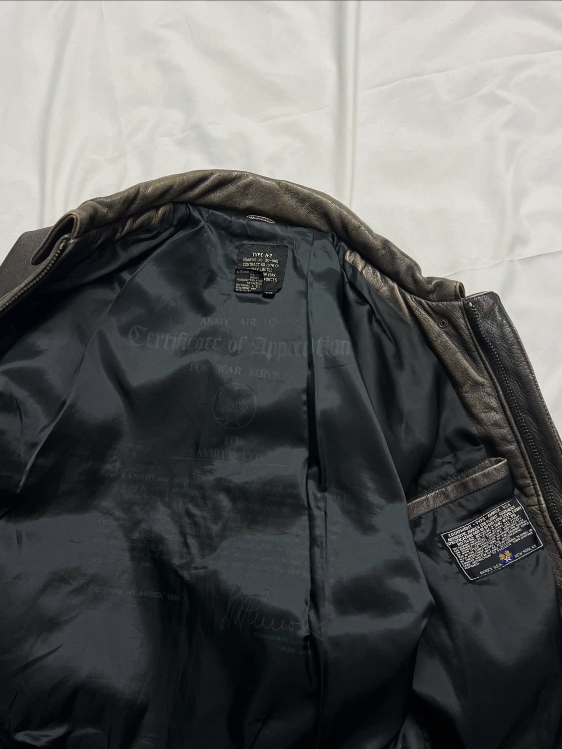 아비렉스 A-2 가죽자켓 상품이미지5