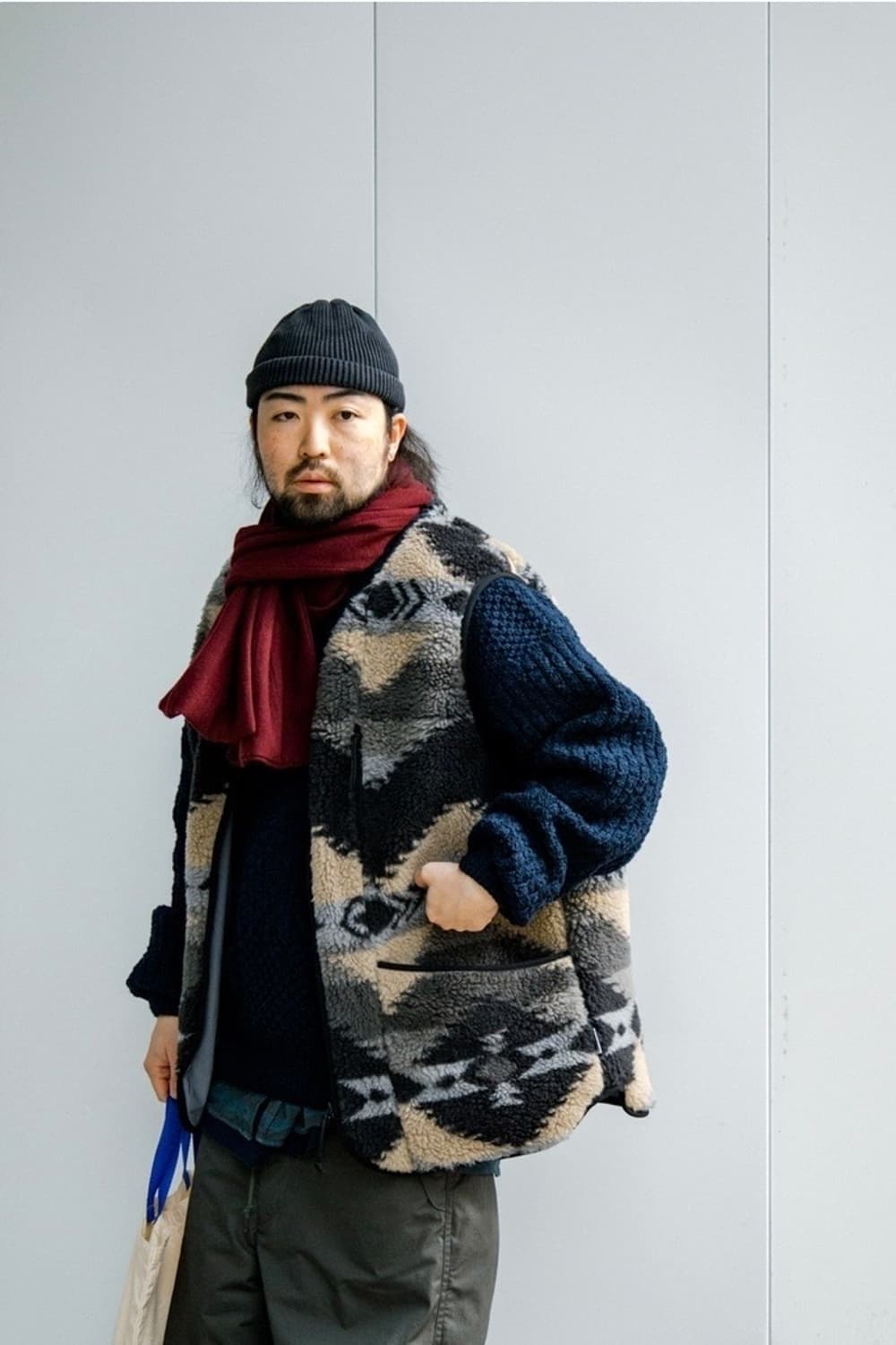 나나미카 24AW 잉글랜드 스쿨 울 머플러 상품이미지2