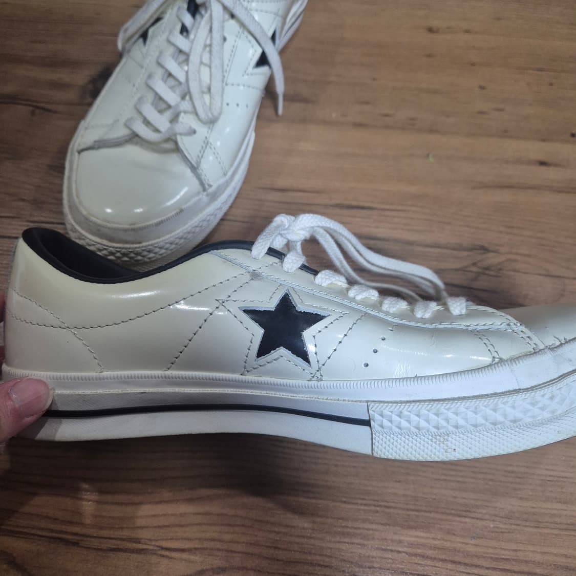 [260,265] 컨버스 원스타 로우 한별 에그렛 레더 (새상품/A급) 상품이미지4