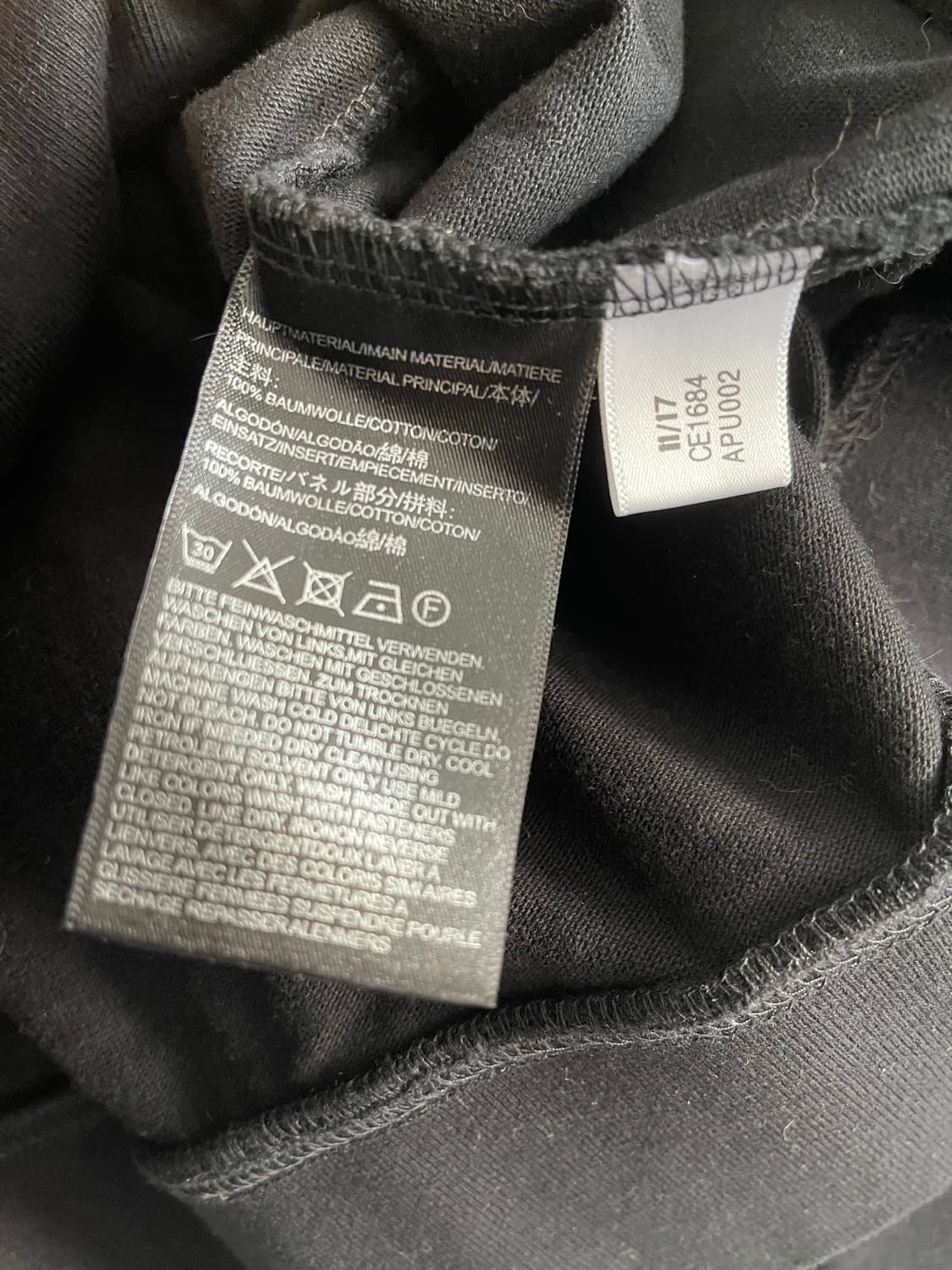 Y-3 요지야마모토 블랙 후드티 프린팅 로고 남녀공용 상품이미지4