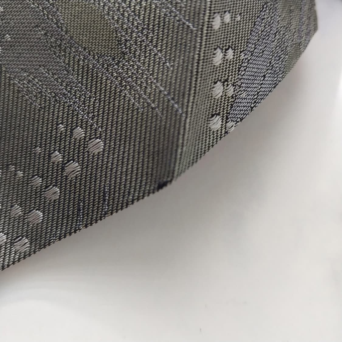 발렌티노 실크 올리브그레이 패턴 넥타이 8.9cm A등급 K2161 상품이미지10