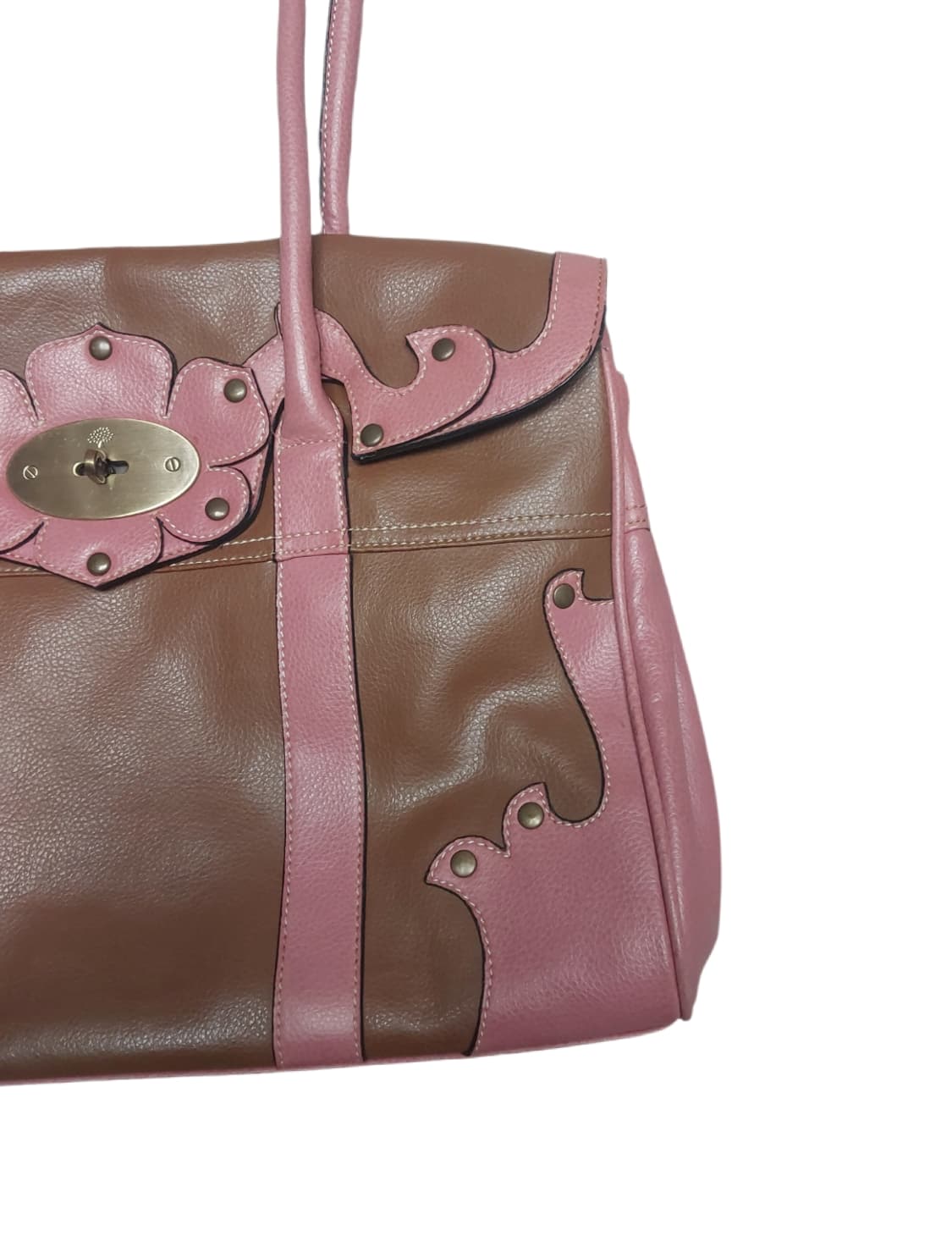 빈티지 베이스워터 플라워 레더 숄더백 모리걸 상품이미지3