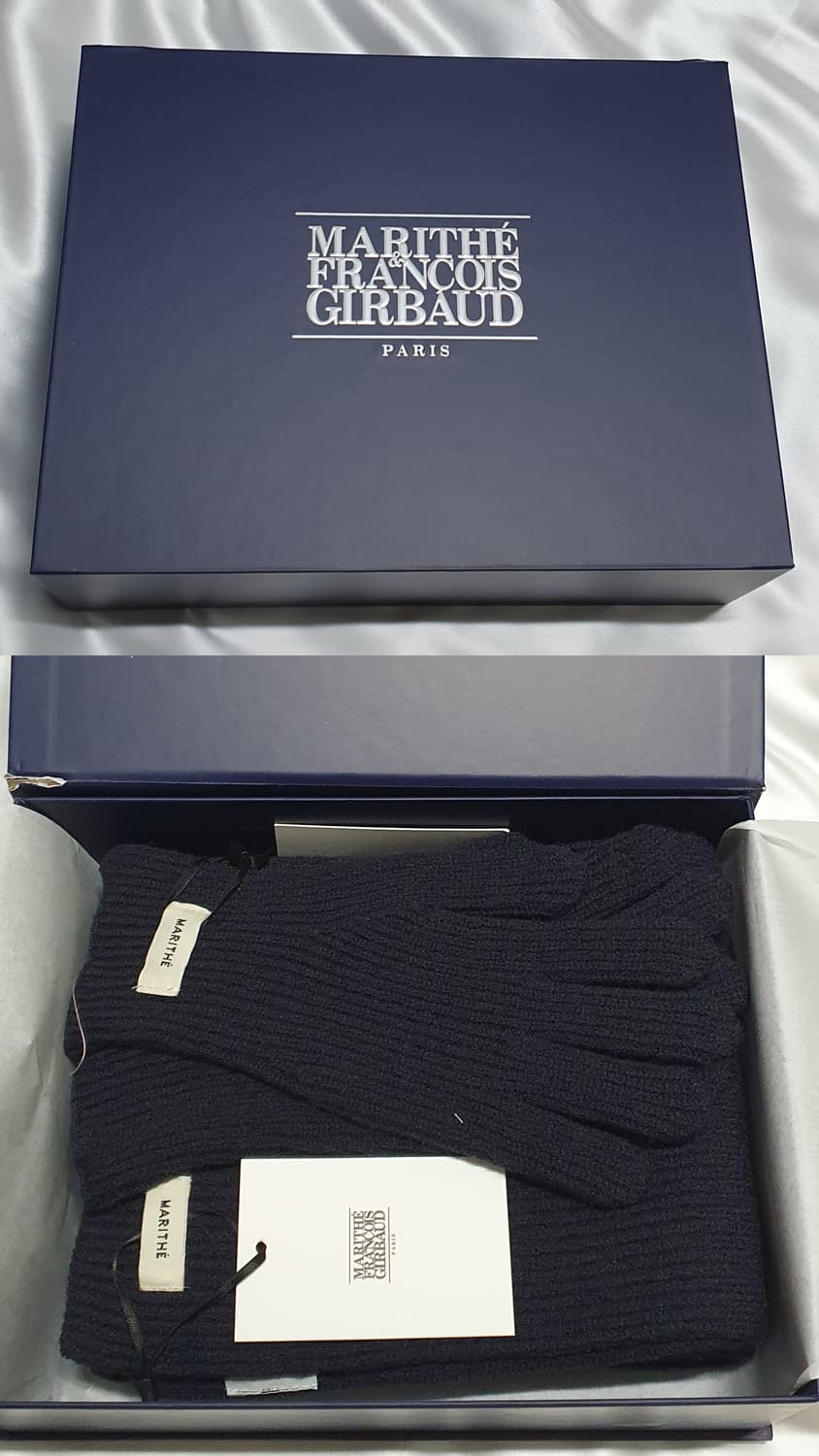 네이비 마리떼 프랑소와 저버 머플러 앤 글러브 목도리 장갑 상품이미지2