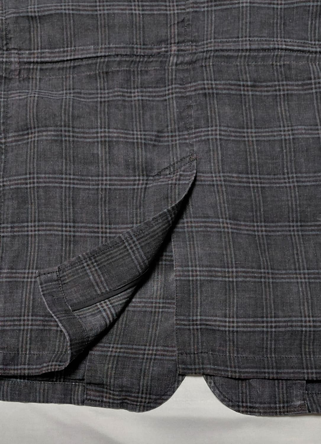 [L] 인터메조 x 이탈리아 EMMETEX 리넨 체크 사파리 자켓 상품이미지10