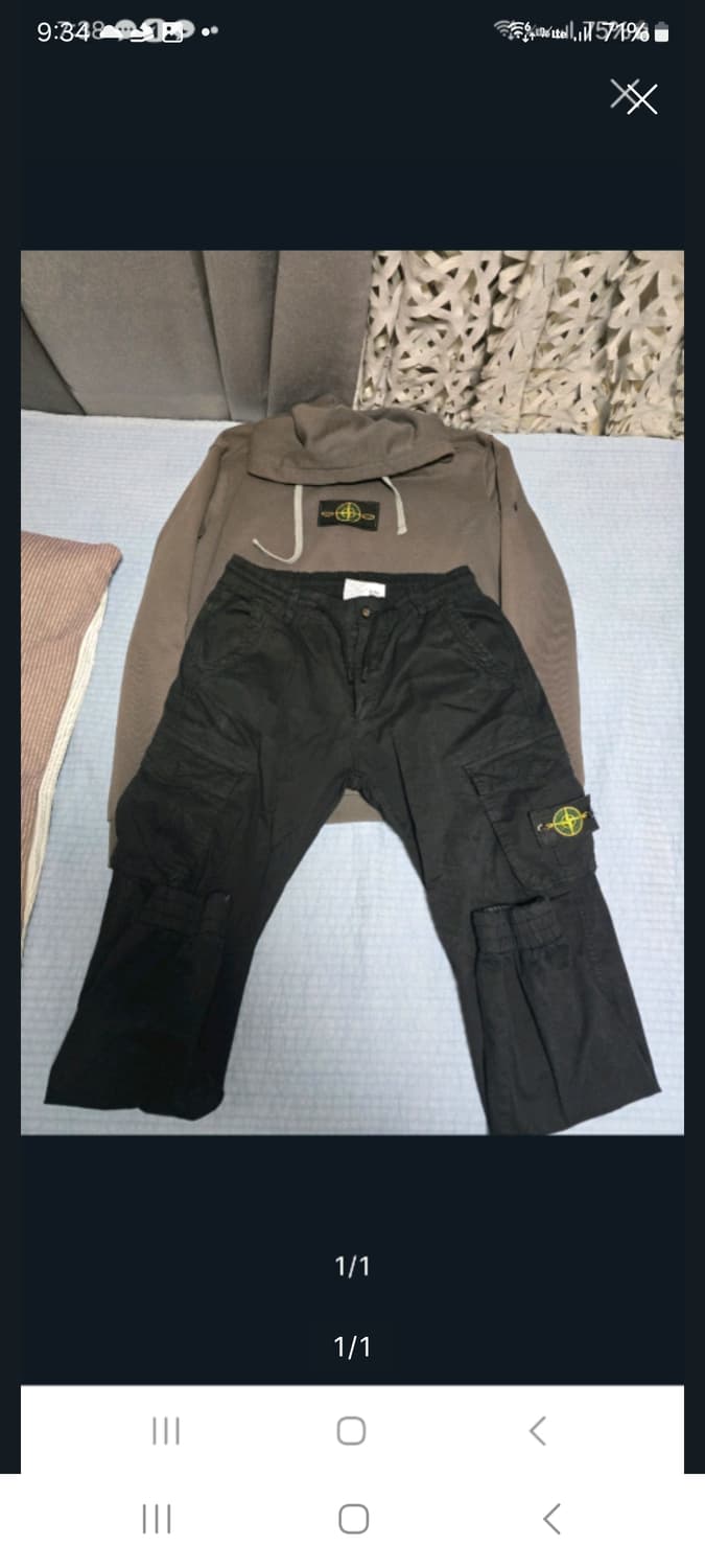 스톤아일랜드 후드티.카고팬츠 셋트 상품이미지1