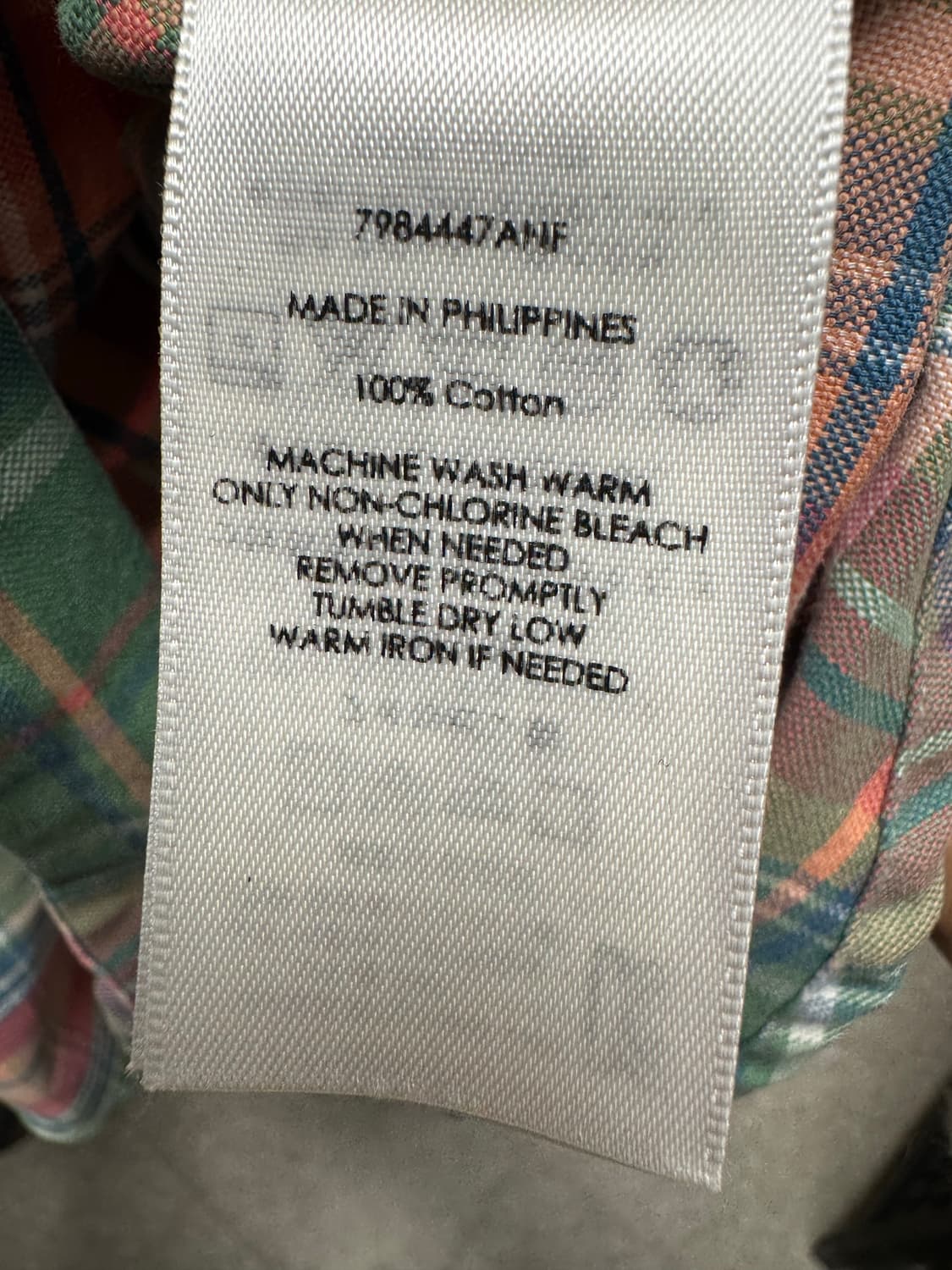 폴로 랄프로렌 체크 커스텀핏 코튼 셔츠 빈티지 난방 셔츠 S 상품이미지5