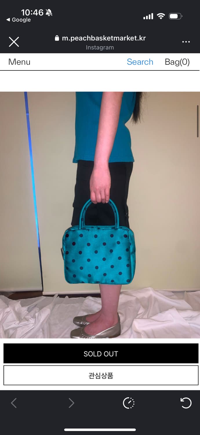 polka dot bag 그린 (삽니다) 상품이미지1