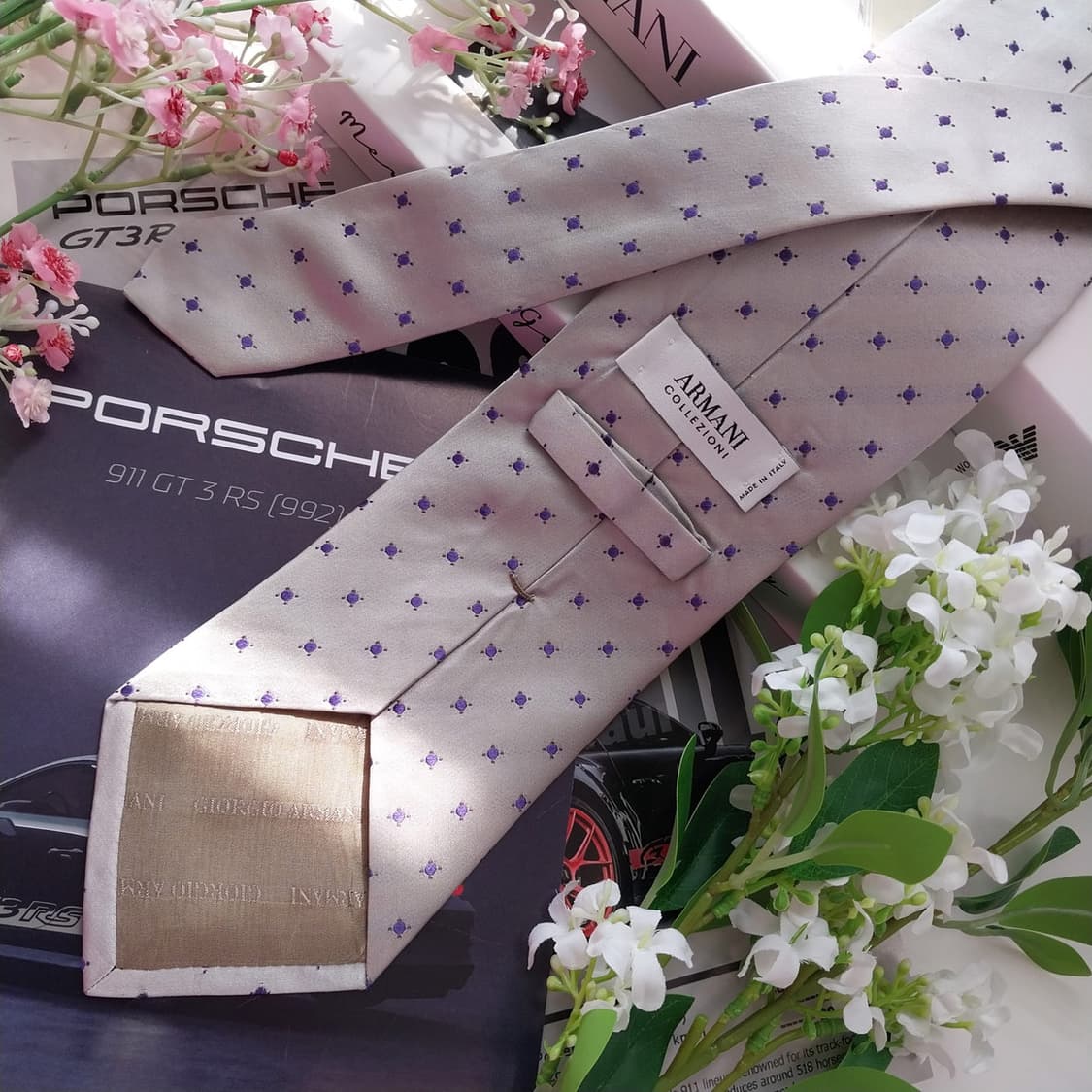 아르마니 꼴레지오니 도트 패턴 넥타이 9.9cm A+~A등급 K2399 상품이미지5