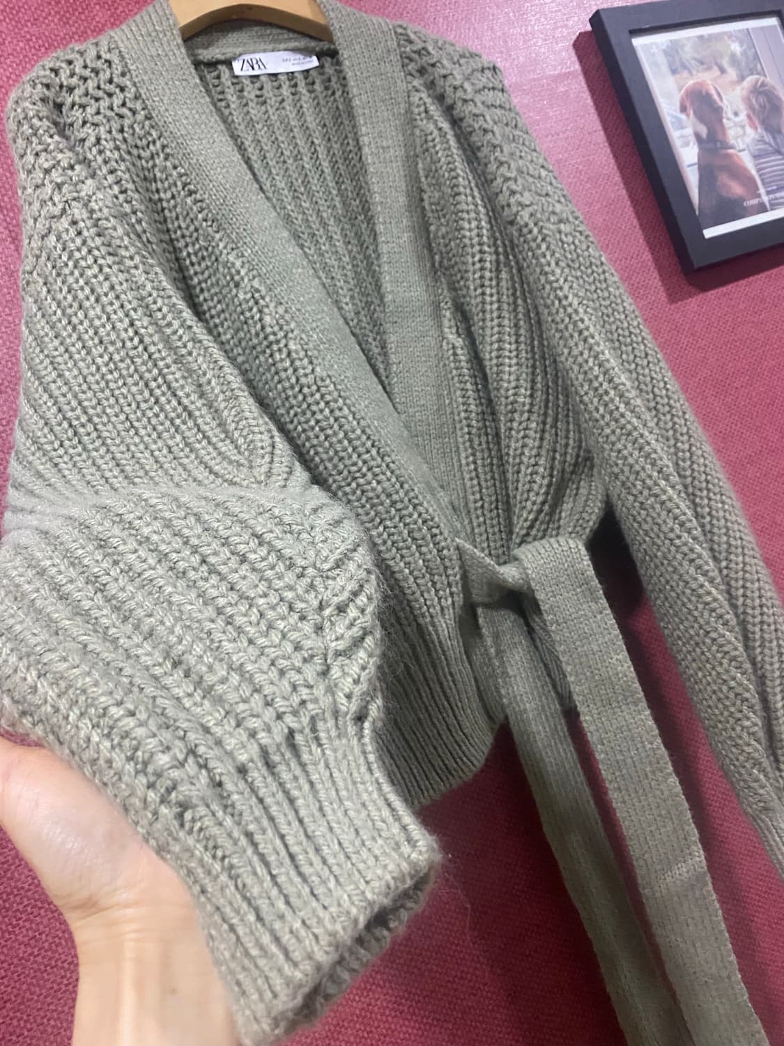 자라 랩 스타일 니트 가디건 S 상품이미지3