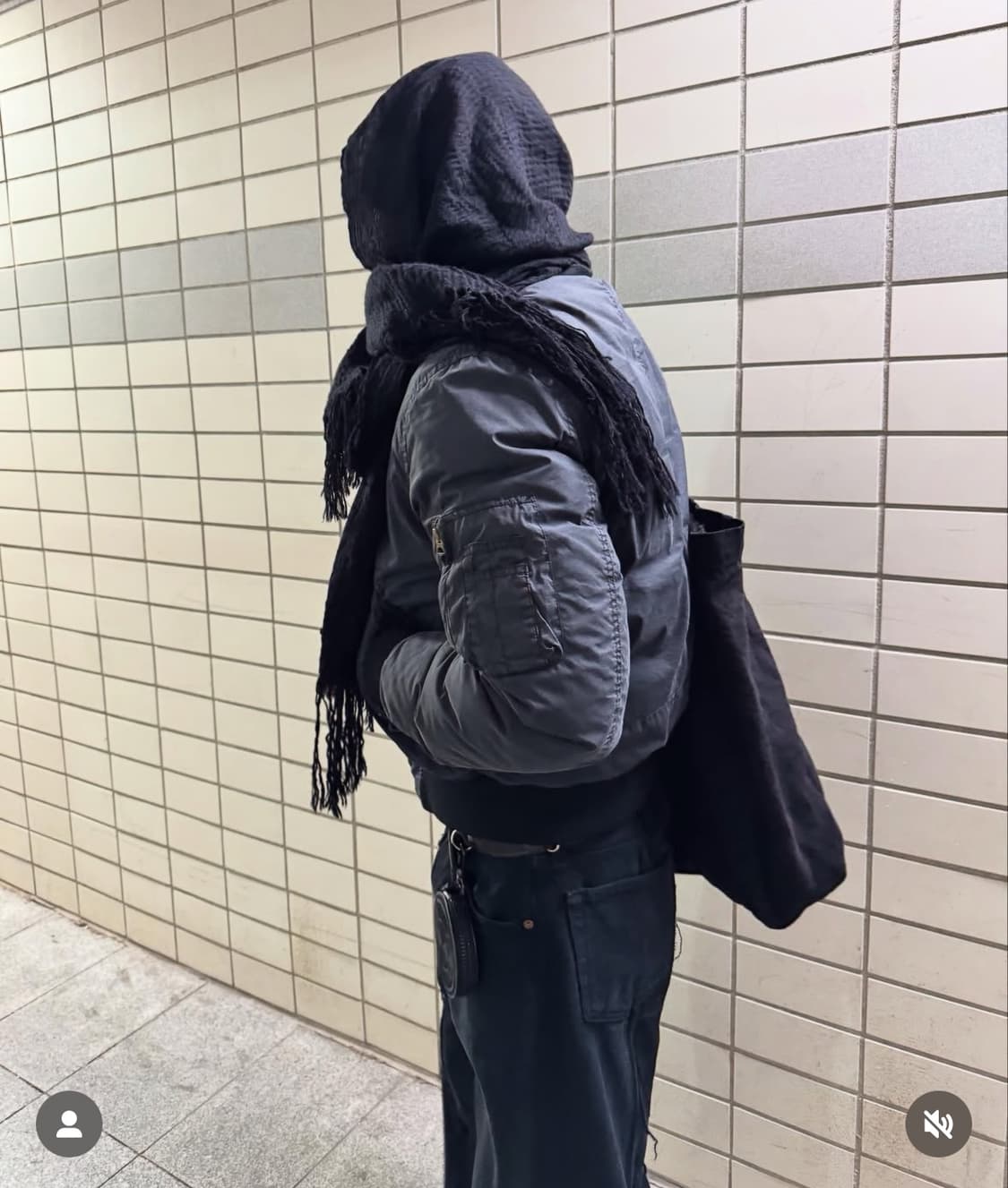 꼼데가르송 캐시미어 리플드 머플러 상품이미지5