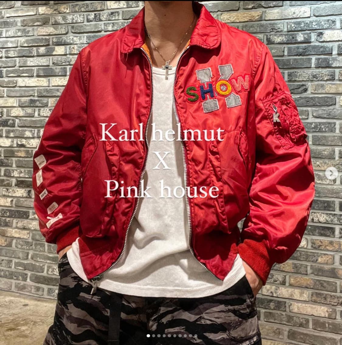 Karl Helmut X Pink house M-1 자켓 항공점퍼 봄버 상품이미지5