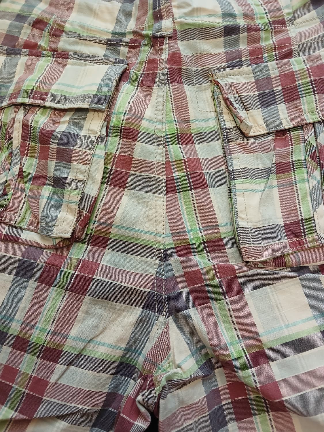 Style basic 코튼 체크 반바지 상품이미지3