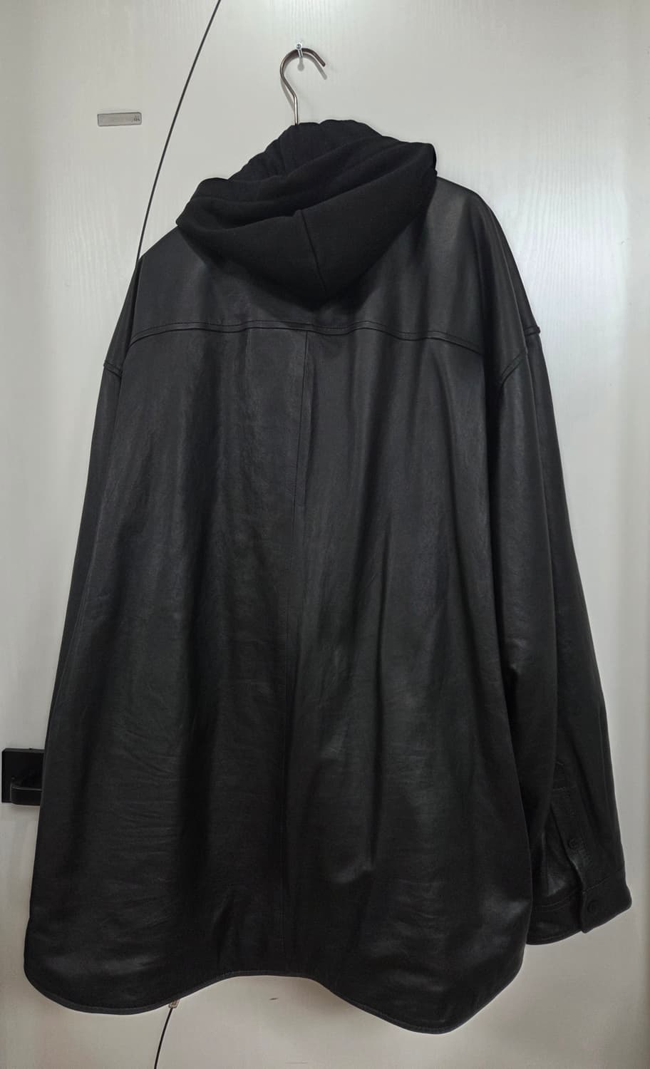 (3) 24F/W 발렌시아가 셔츠 파카 블랙 상품이미지7