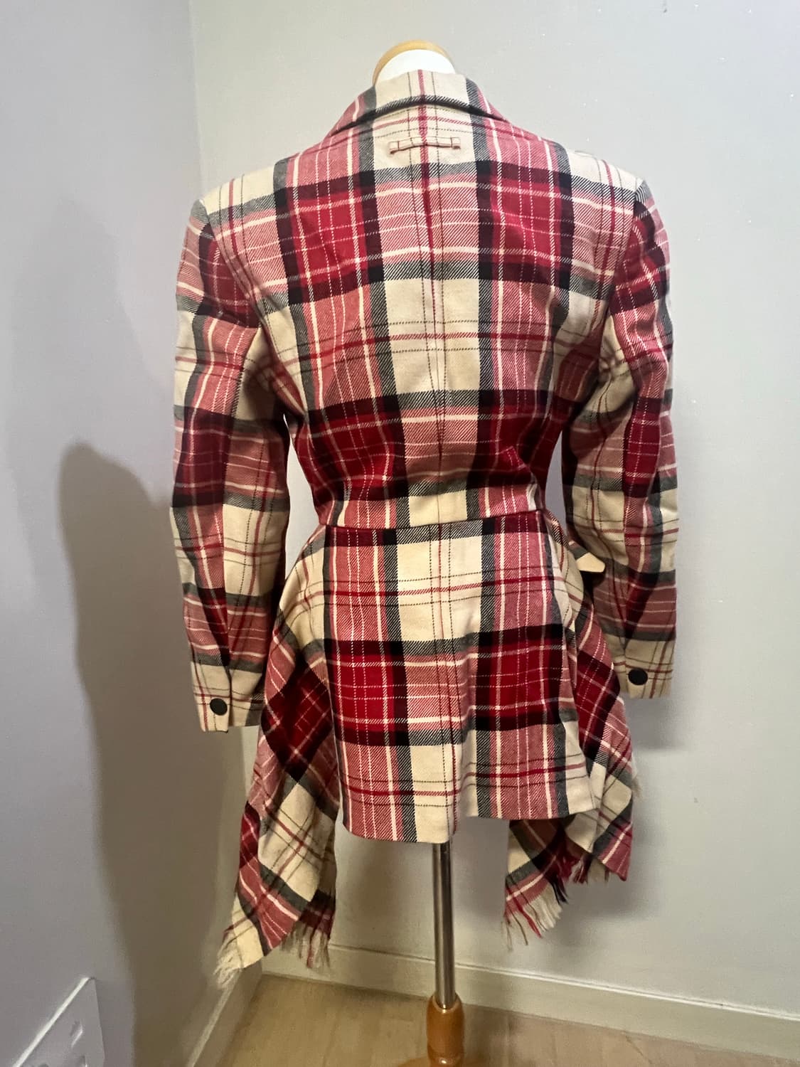 장폴고티에 빈티지 레어템 타탄 체크 술 디테일 자켓 S 상품이미지3